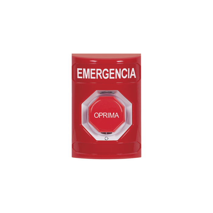 BOTÓN DE EMERGENCIA, TEXTO EN ESPAÑOL, COLOR ROJO, ACCIÓN MANTENIDA, GIRAR PARA RESTABLECER Y LED MULTICOLOR-Accesorios-STI-SS2009EM-ES-Bsai Seguridad & Controles