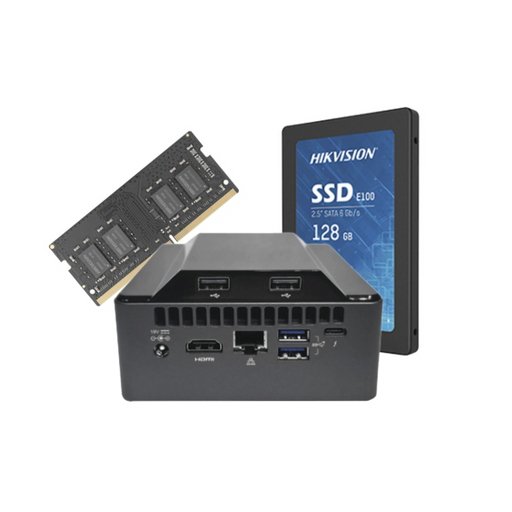 KIT ESTACIÓN DE TRABAJO BÁSICA / CORE I3 / RAM 8GB / SSD 128GB-Almacenamiento-SYSCOM-NUCI3-8G-128G-Bsai Seguridad & Controles