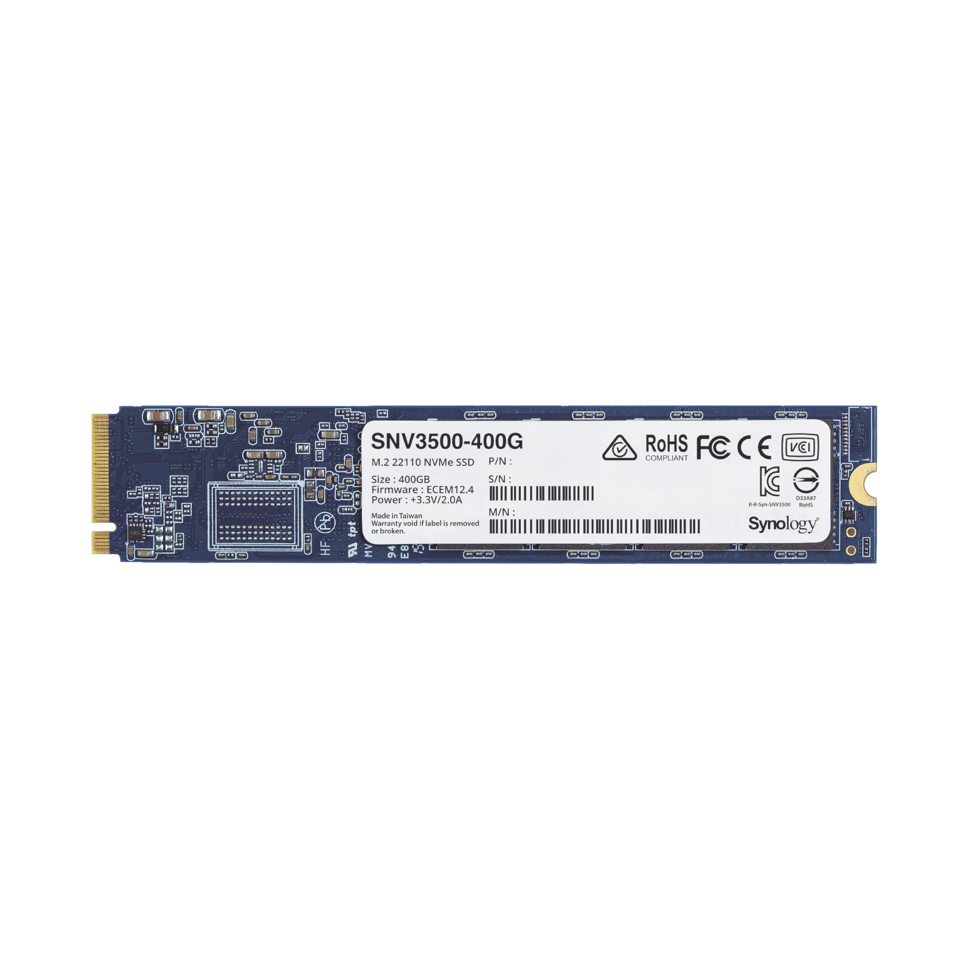 SSD 400GB NVME M.2 22110, DISEÑADA PARA SYNOLOGY NAS CON RANURAS M.2 INTEGRADAS-Almacenamiento-SYNOLOGY-Bsai Seguridad & Controles