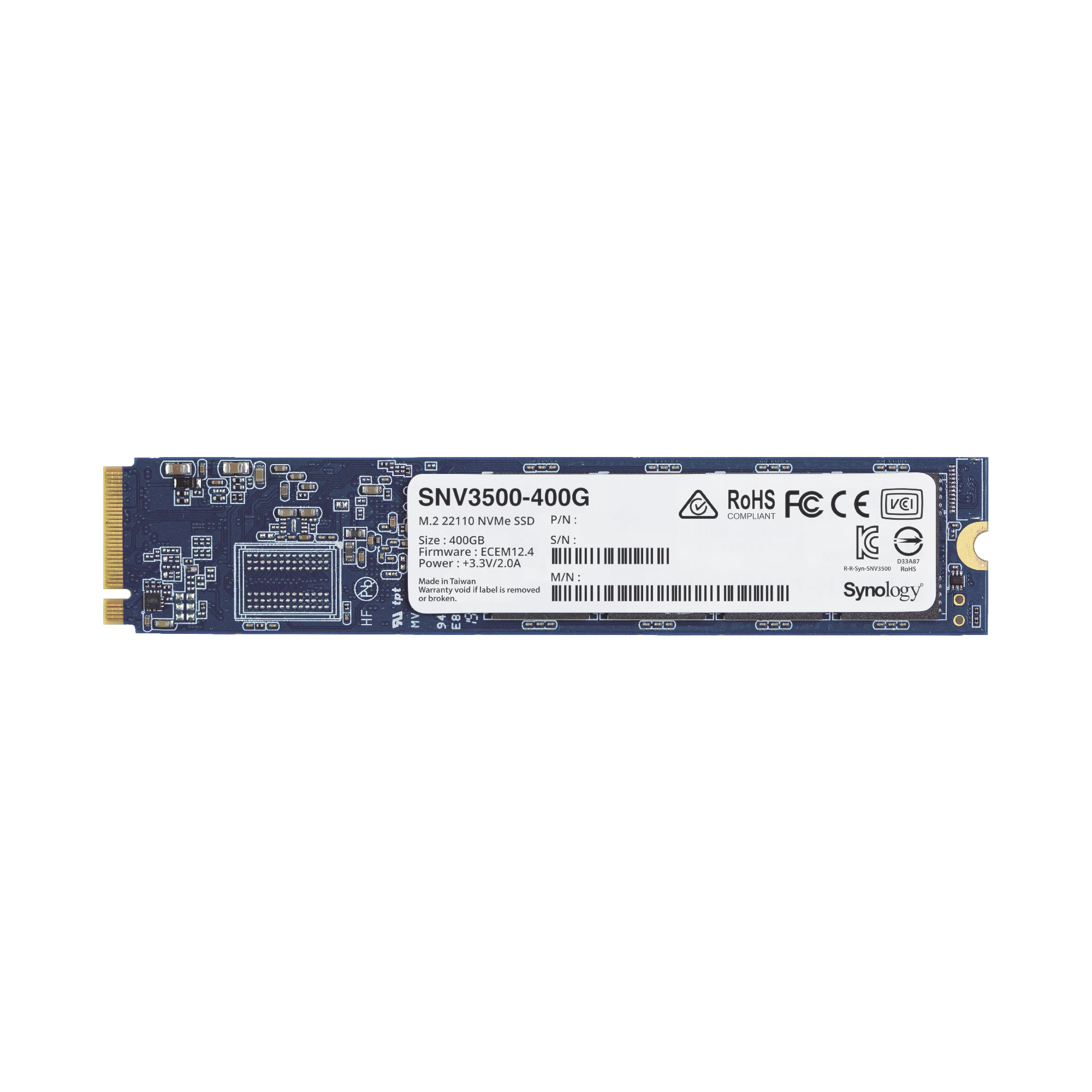 SSD 400GB NVME M.2 22110, DISEÑADA PARA SYNOLOGY NAS CON RANURAS M.2 INTEGRADAS-Almacenamiento-SYNOLOGY-Bsai Seguridad & Controles