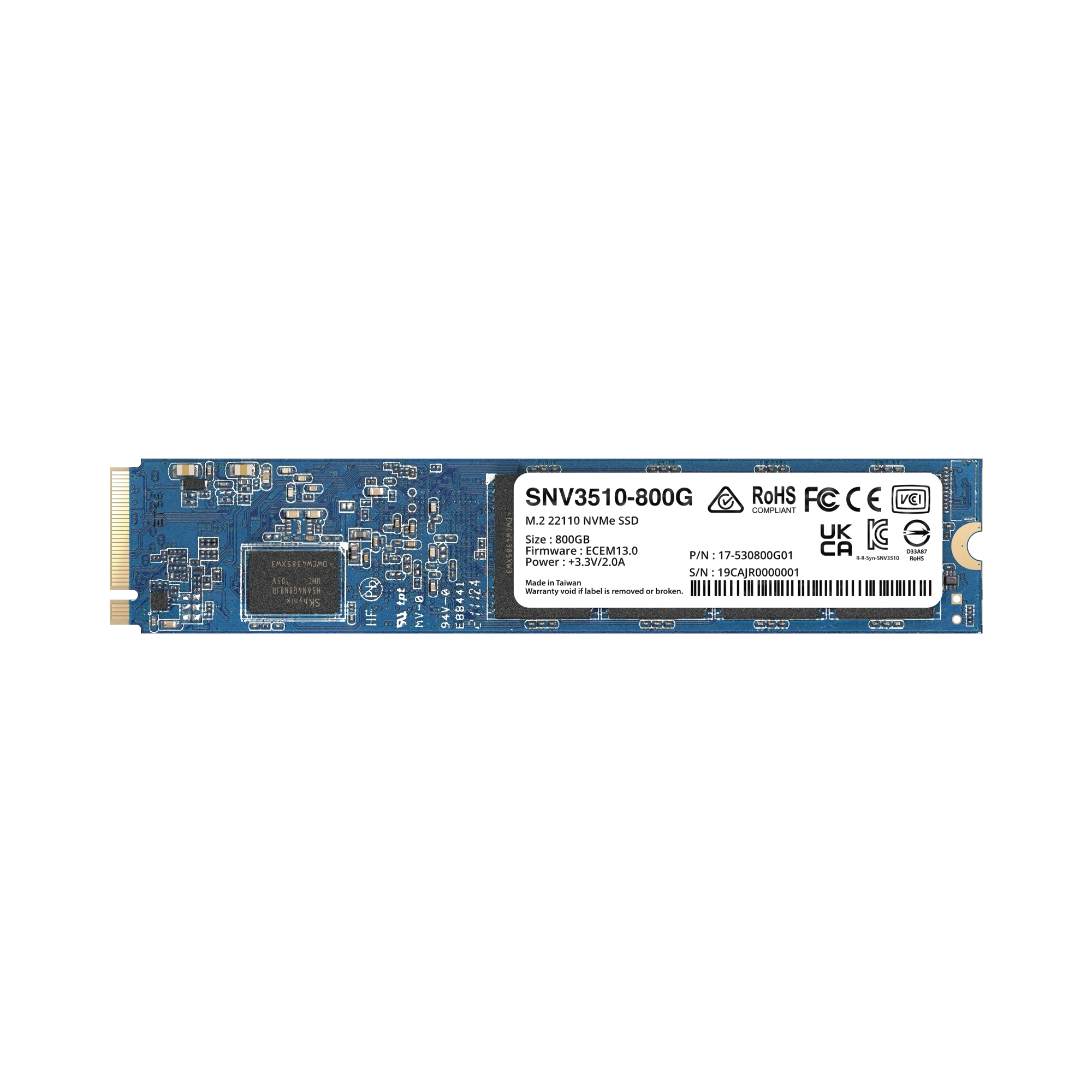 SSD 800GB NVME M.2 22110, DISEÑADA PARA SYNOLOGY NAS CON RANURAS M.2 INTEGRADAS-Servidores / Almacenamiento / Cómputo-SYNOLOGY-Bsai Seguridad & Controles