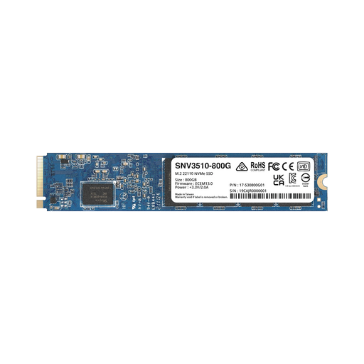 SSD 800GB NVME M.2 22110, DISEÑADA PARA SYNOLOGY NAS CON RANURAS M.2 INTEGRADAS-Servidores / Almacenamiento / Cómputo-SYNOLOGY-SNV3510800G-Bsai Seguridad & Controles