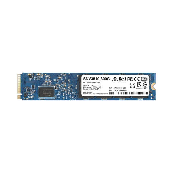 SSD 800GB NVME M.2 22110, DISEÑADA PARA SYNOLOGY NAS CON RANURAS M.2 INTEGRADAS-Servidores / Almacenamiento / Cómputo-SYNOLOGY-SNV3510800G-Bsai Seguridad & Controles