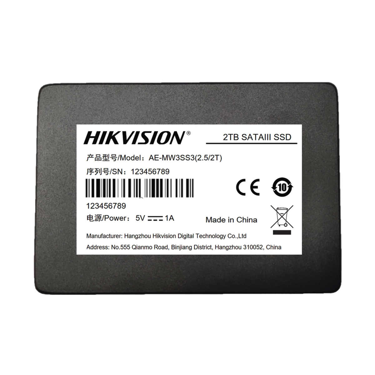 SSD PARA VIDEOVIGILANCIA MÓVIL / 2 TB / 2.5" / ALTO PERFORMANCE / USO 24/7 / RESISTENTE EN ALTA TEMPERATURAS-Servidores / Almacenamiento-HIKVISION-AE-MW3SS3(2.5/2T)-Bsai Seguridad & Controles