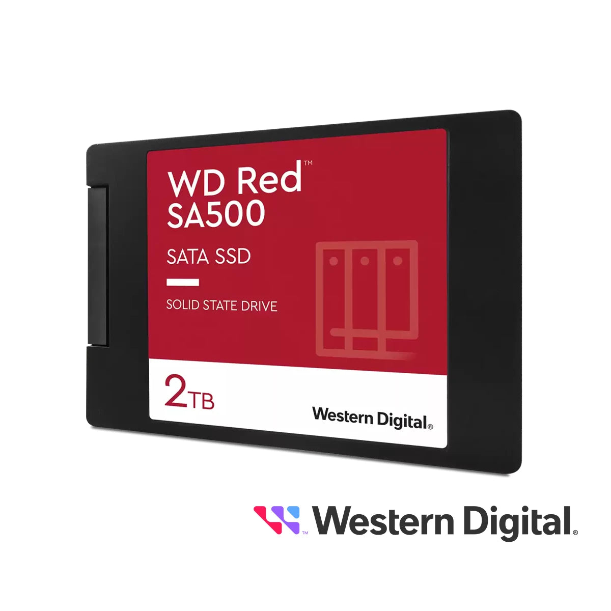 SSD WESTERN DIGITAL SERIE RED WDS200T1R0A 2 TB SATA III FF 2.5” TBW 1300-Memorias SD y MicroSD-WESTERN DIGITAL-Bsai Seguridad & Controles