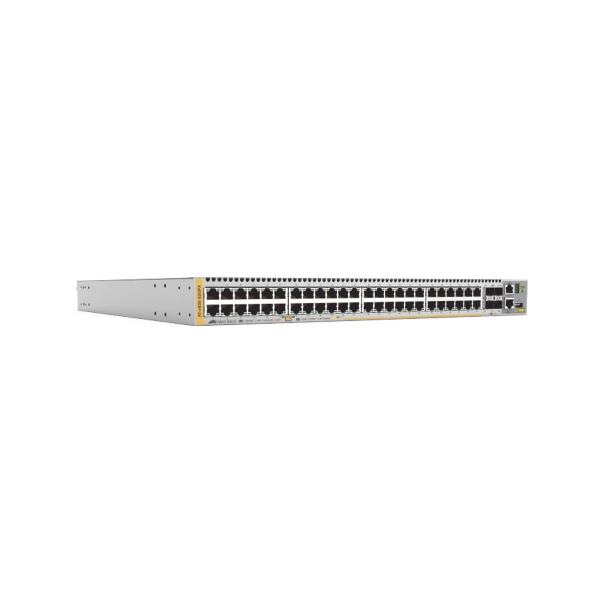 SWITCH CAPA 3 AVANZADO, STACKABLE, 48 X 10/100/1000BASE-TX POE+, 2 X SFP+, 2 X SFP+/STACK-Switches-ALLIED TELESIS-Bsai Seguridad & Controles