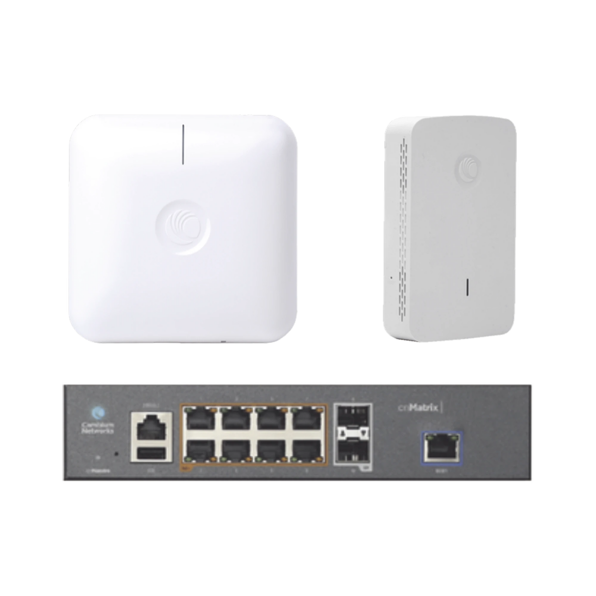 STARTER KIT WI-FI EMPRESARIAL DE 1 ACCESS POINT PLE410, 1 ACCESS POINT PLE425 Y 1 SWITCH POE EX1010P-Redes WiFi-CAMBIUM NETWORKS-Bsai Seguridad & Controles