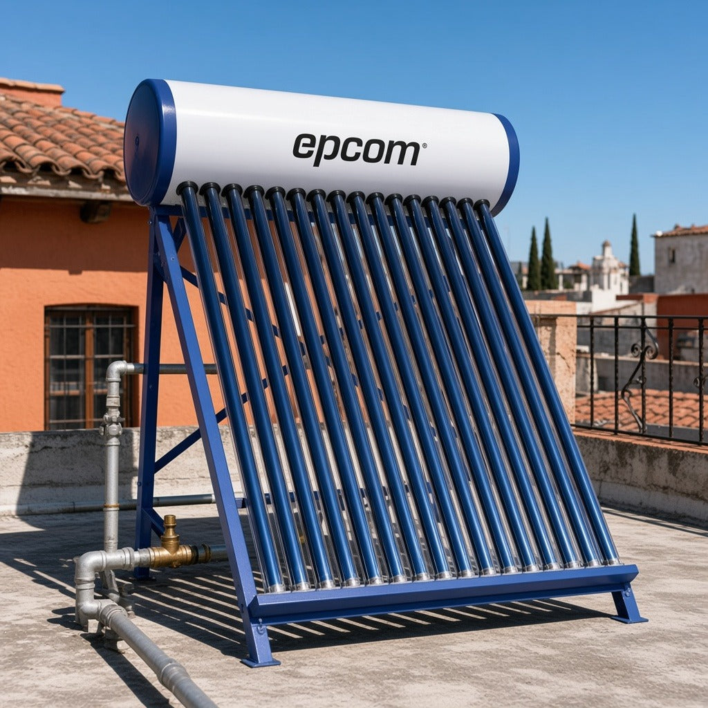 CALENTADOR SOLAR DE BAJA PRESIÓN / 180 L / 18 TUBOS DE VACÍO / ACERO INOXIDABLE GRADO ALIMENTICIO / RESISTENCIA A GRANIZO 25 MM / ÁNODO DE MAGNESIO [STELPWH180] instalado