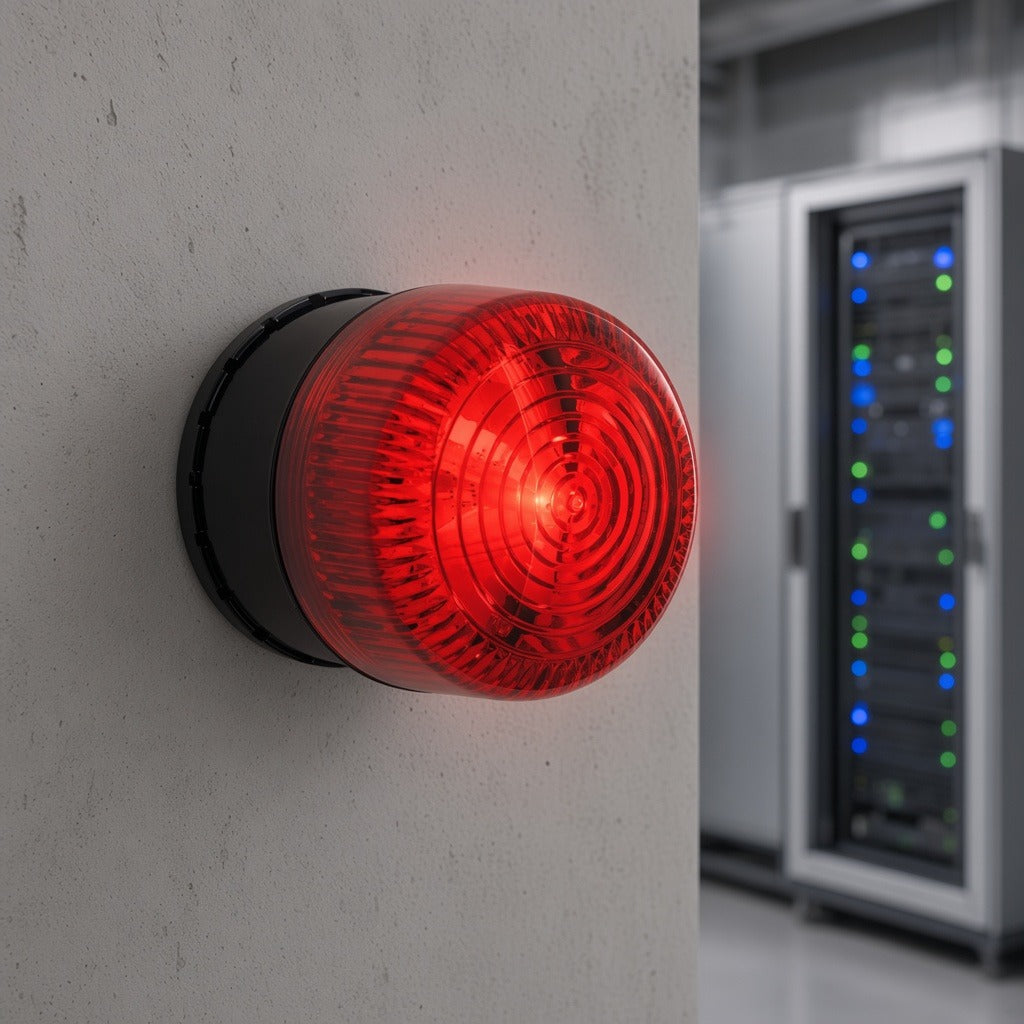 MICROCONTROLADOR SELECT-ALERT / SIRENA-ESTROBO / 32 TONOS / 8 PATRONES LED / POLICARBONATO / IP66 / -40°C A 121°C / 12-24V CD O 9V CD / ROJO [STI-SA5500-R] instalado