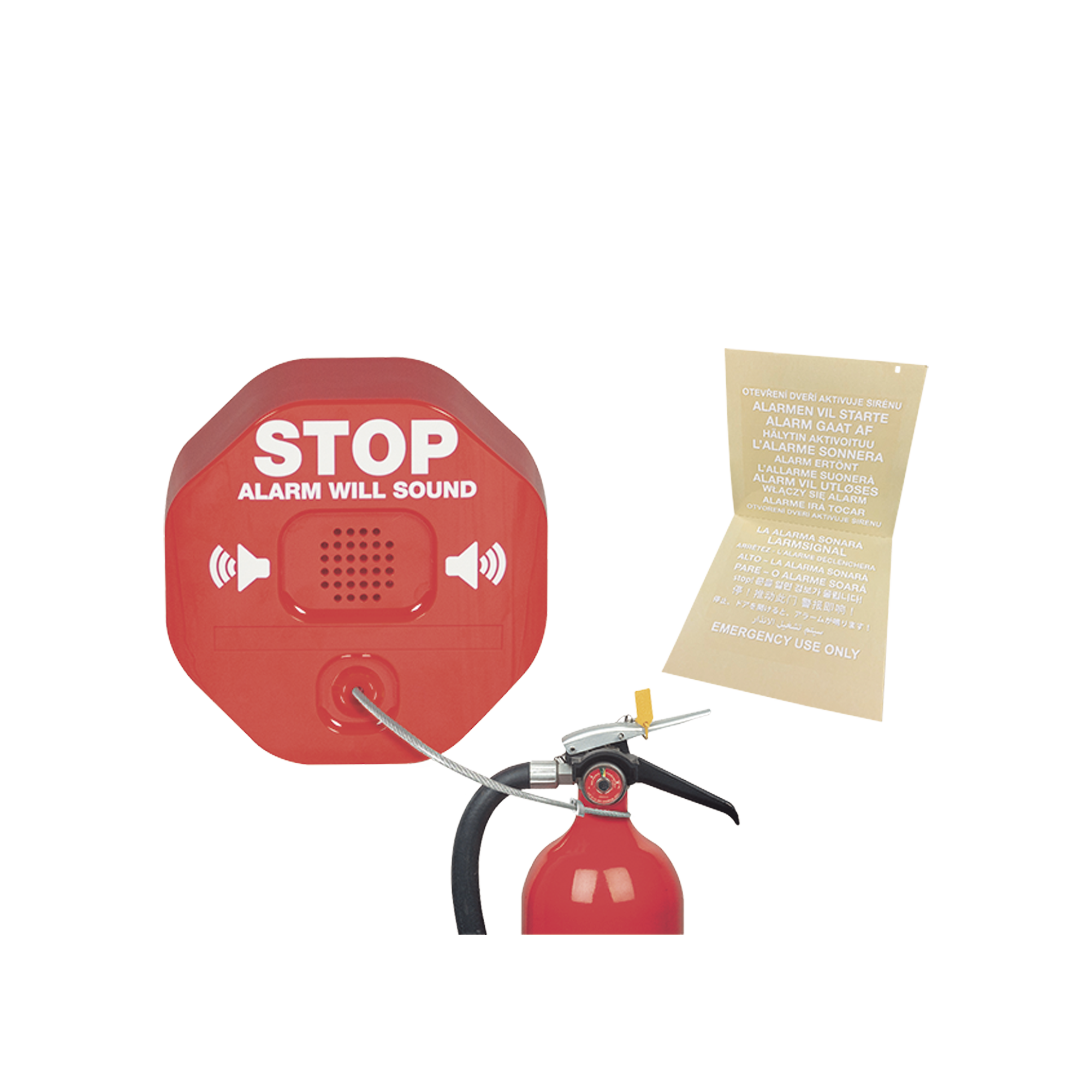 ALARMA THEFT STOPPER® PARA PREVENIR ROBO Y MAL USO DE EXTINTORES DE INCENDIO