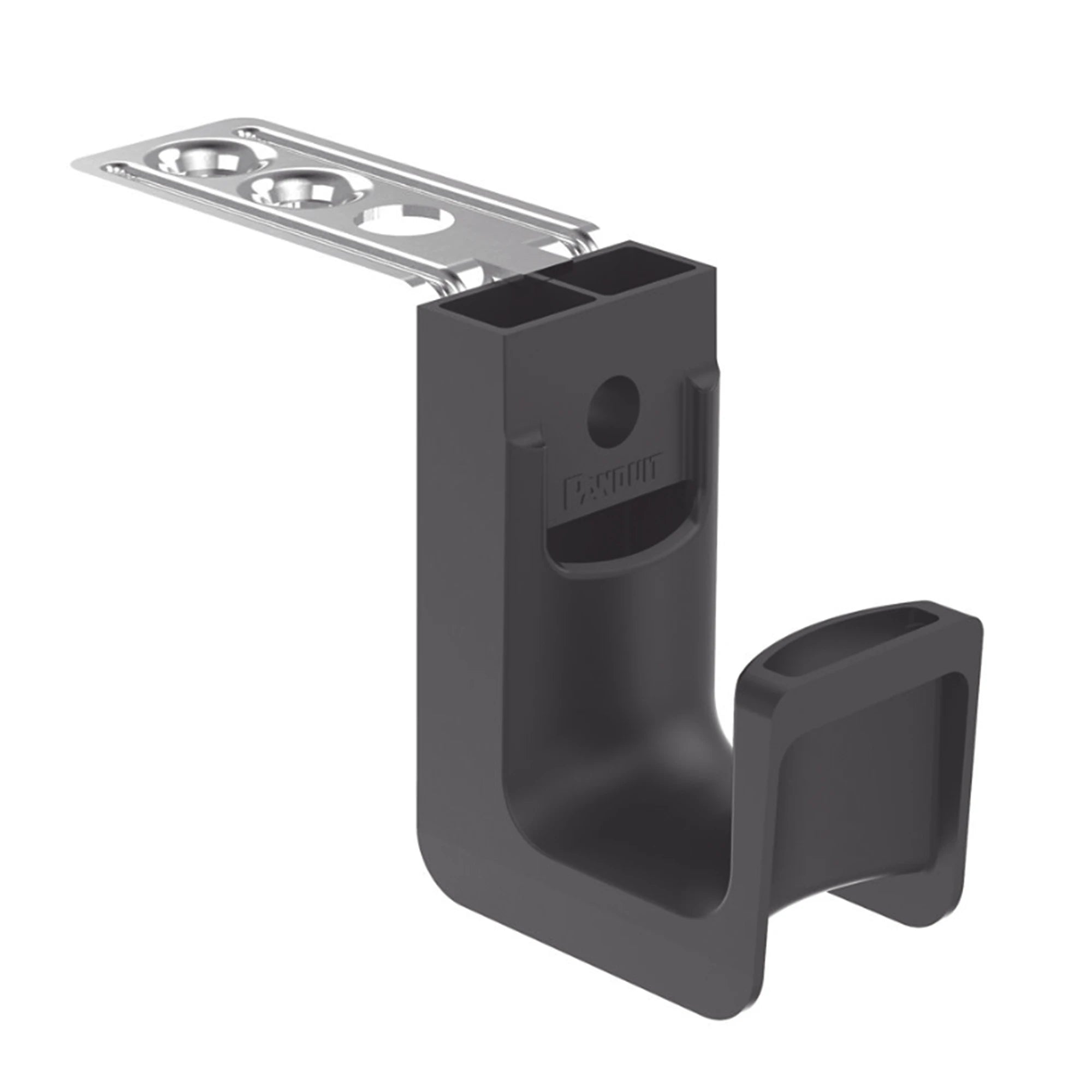 SUJETADOR STRONGHOLD TIPO J (J-HOOK), CON SOPORTE PARA MONTAJE EN TECHO, PARA 8 CABLES CAT6, NYLON 6.6, COLOR NEGRO, PAQUETE DE 50 PIEZAS-Canalización-PANDUIT-Bsai Seguridad & Controles