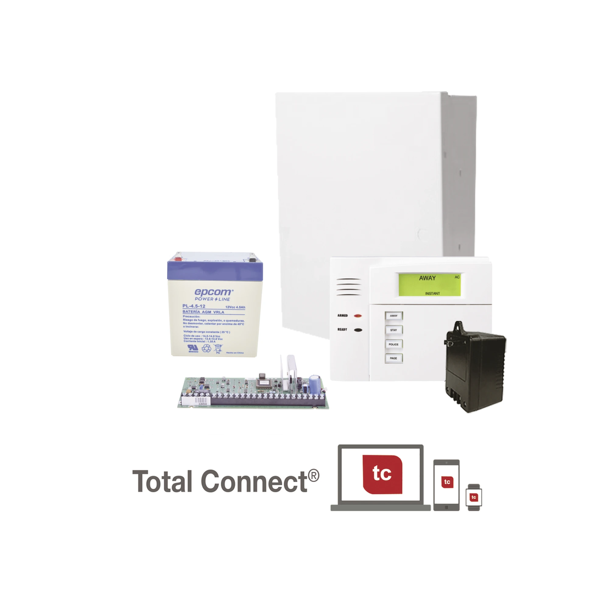SUPER KIT DE PANEL VISTA48LA CON TECLADO 6150 BATERÍA Y TRANSFORMADOR-Total Connect Honeywell-HONEYWELL HOME RESIDEO-Bsai Seguridad & Controles