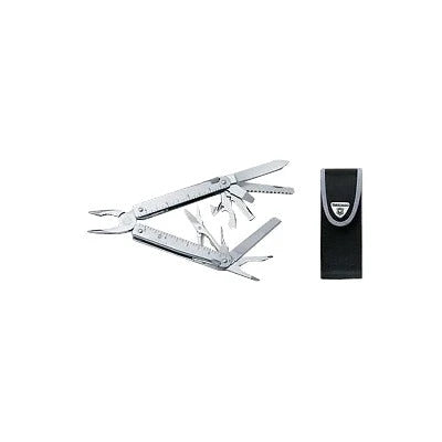 SWISSTOOL - MULTIHERRAMIENTA TIPO NAVAJA DE ACERO INOXIDABLE CON PINZA Y FUNDA DE NYLON-Herramientas-VICTORINOX-Bsai Seguridad & Controles