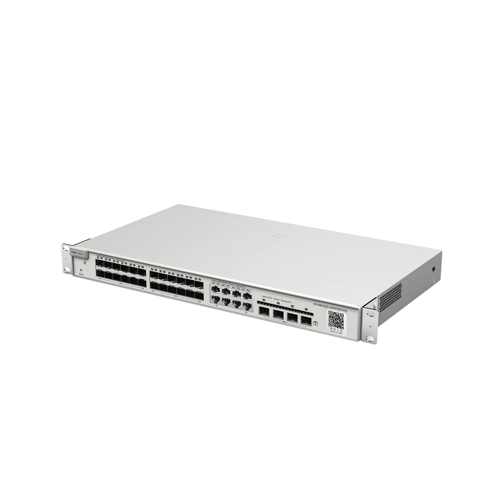 SWITCH ADMINISTRABLE CAPA 2+ PLUS, 24 PUERTOS SFP CON 8 PUERTOS ETHERNET GIGABIT Y 4 SFP+ GESTIÓN EN LA NUBE-RUIJIE-Bsai Seguridad & Controles