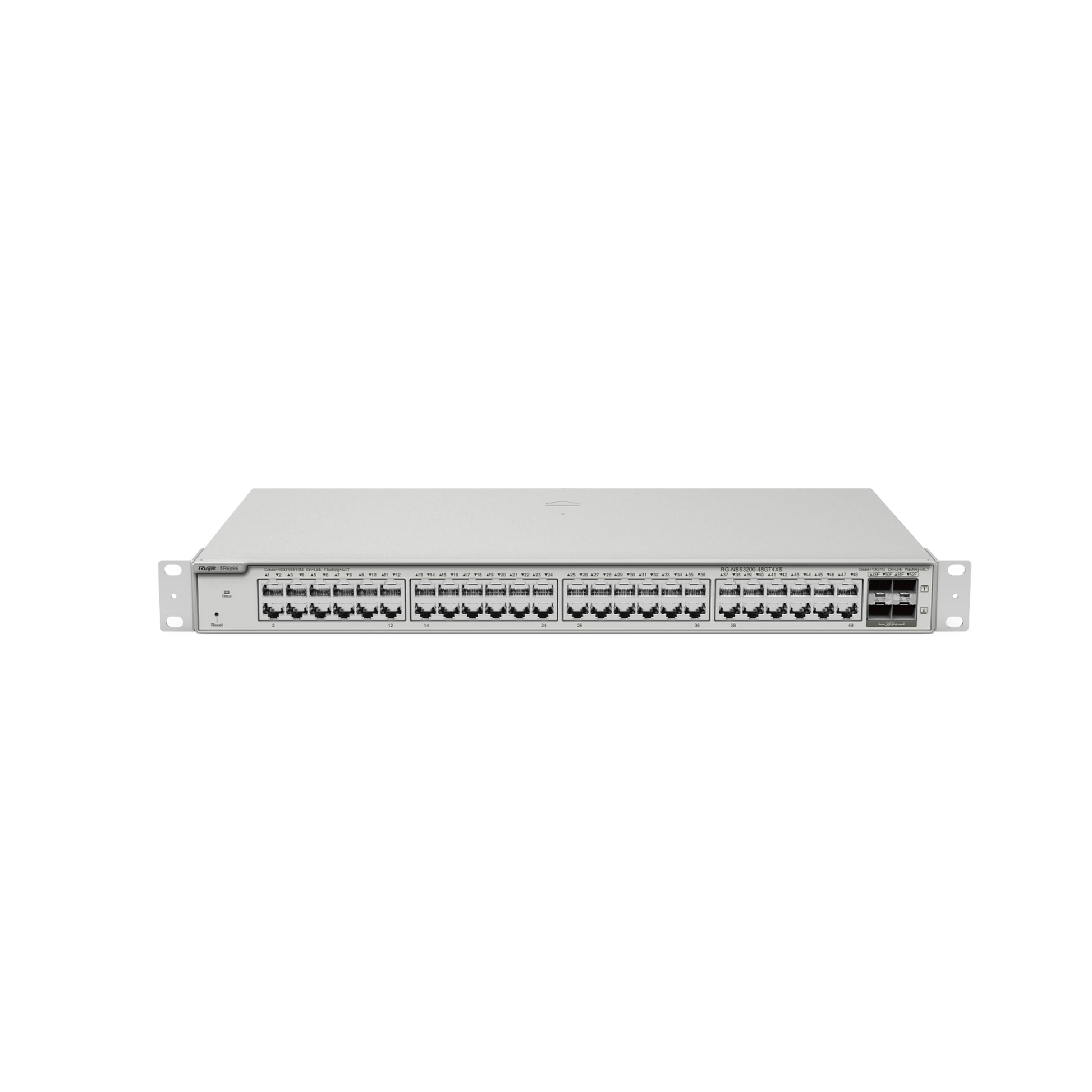 SWITCH ADMINISTRABLE CAPA 2+ PLUS, CON 48 PUERTOS GIGABIT + 4 SFP+ PARA FIBRA 10GB, GESTIÓN GRATUITA DESDE LA NUBE-Networking-RUIJIE-Bsai Seguridad & Controles