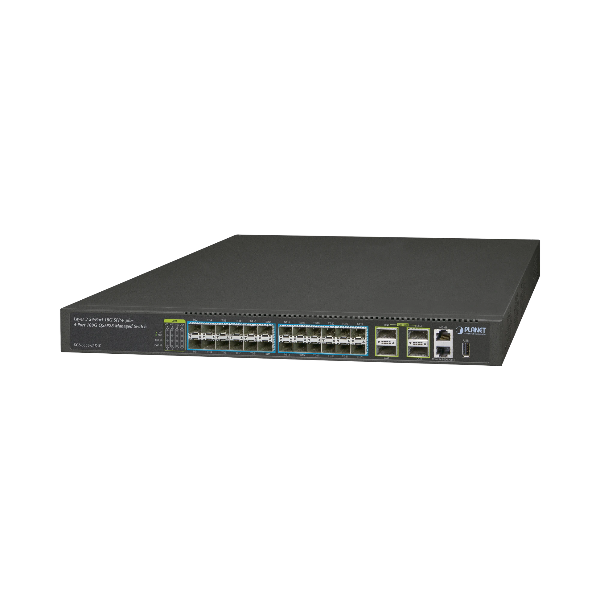 SWITCH ADMINISTRABLE CAPA 3 24 PUERTOS 10G SFP+, 4 PUERTOS 100G QSFP28-Switches-PLANET-Bsai Seguridad & Controles