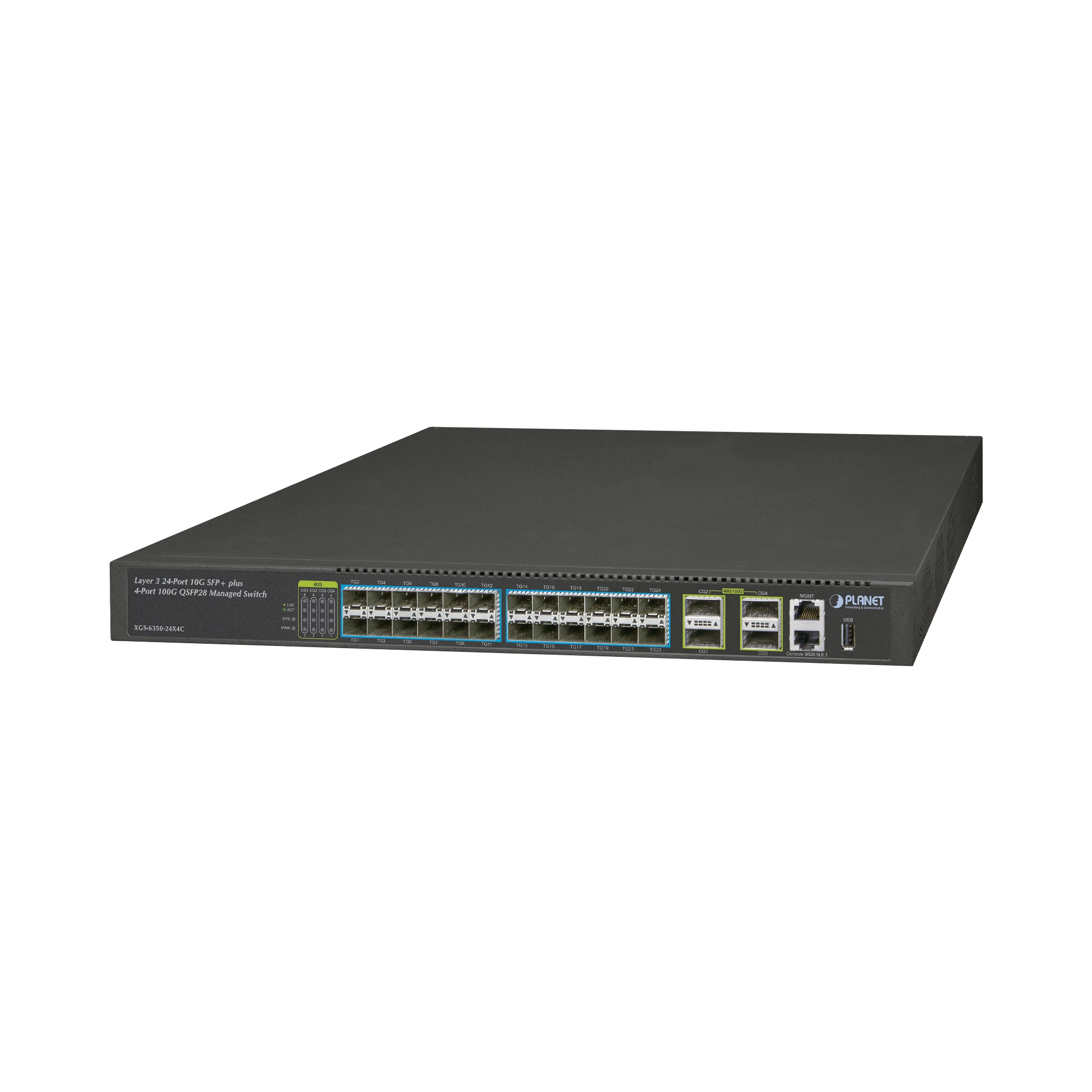 SWITCH ADMINISTRABLE CAPA 3 24 PUERTOS 10G SFP+, 4 PUERTOS 100G QSFP28-Switches-PLANET-Bsai Seguridad & Controles