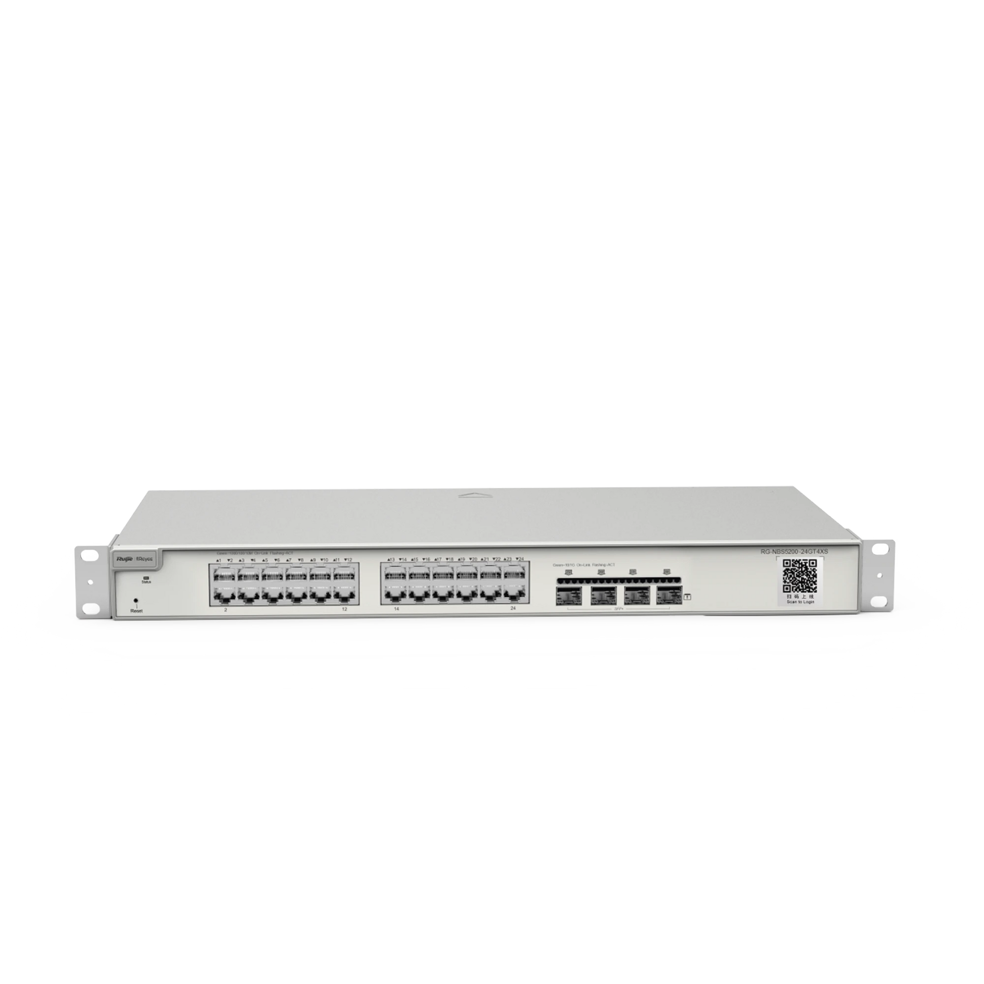 SWITCH ADMINISTRABLE CAPA 3 CON 24 PUERTOS GIGABIT + 4 SFP+ PARA FIBRA 10GB, GESTIÓN GRATUITA DESDE LA NUBE-Networking-RUIJIE-Bsai Seguridad & Controles