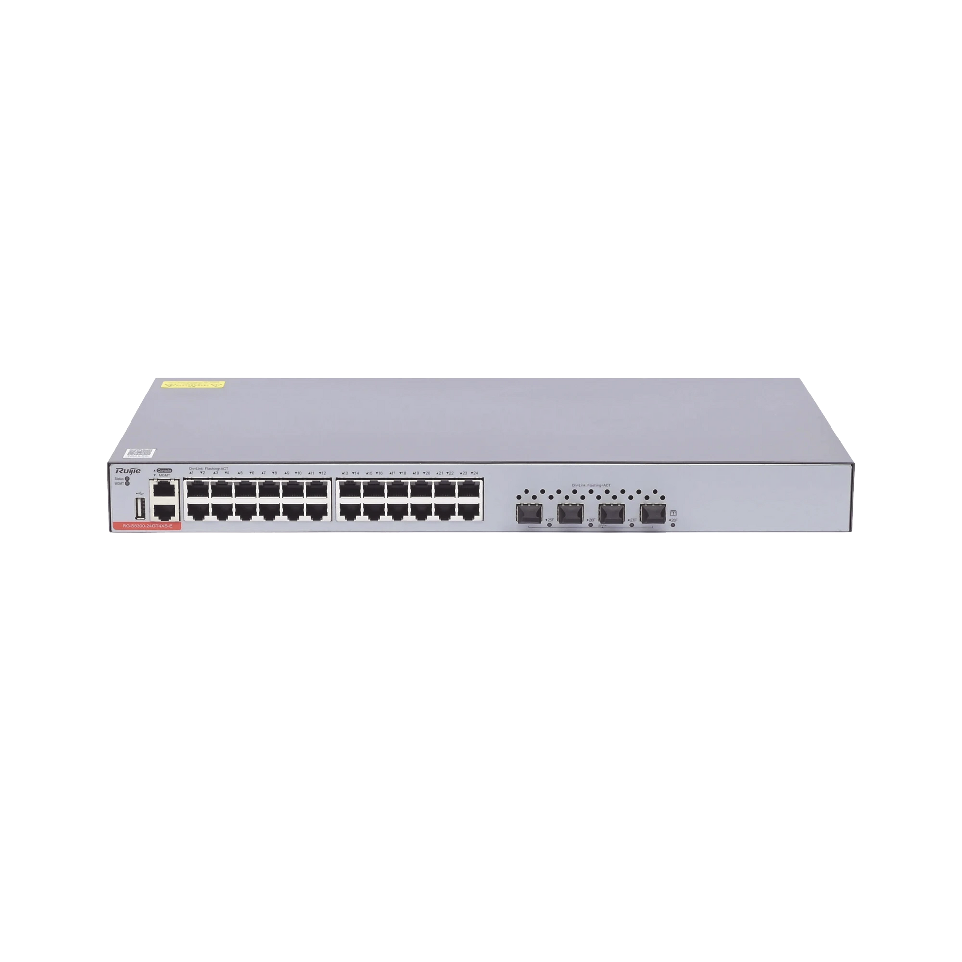 SWITCH ADMINISTRABLE CAPA 3 CON 24 PUERTOS GIGABIT + 4 SFP+ PARA FIBRA 10GB, GESTIÓN GRATUITA DESDE LA NUBE.-Networking-RUIJIE-Bsai Seguridad & Controles