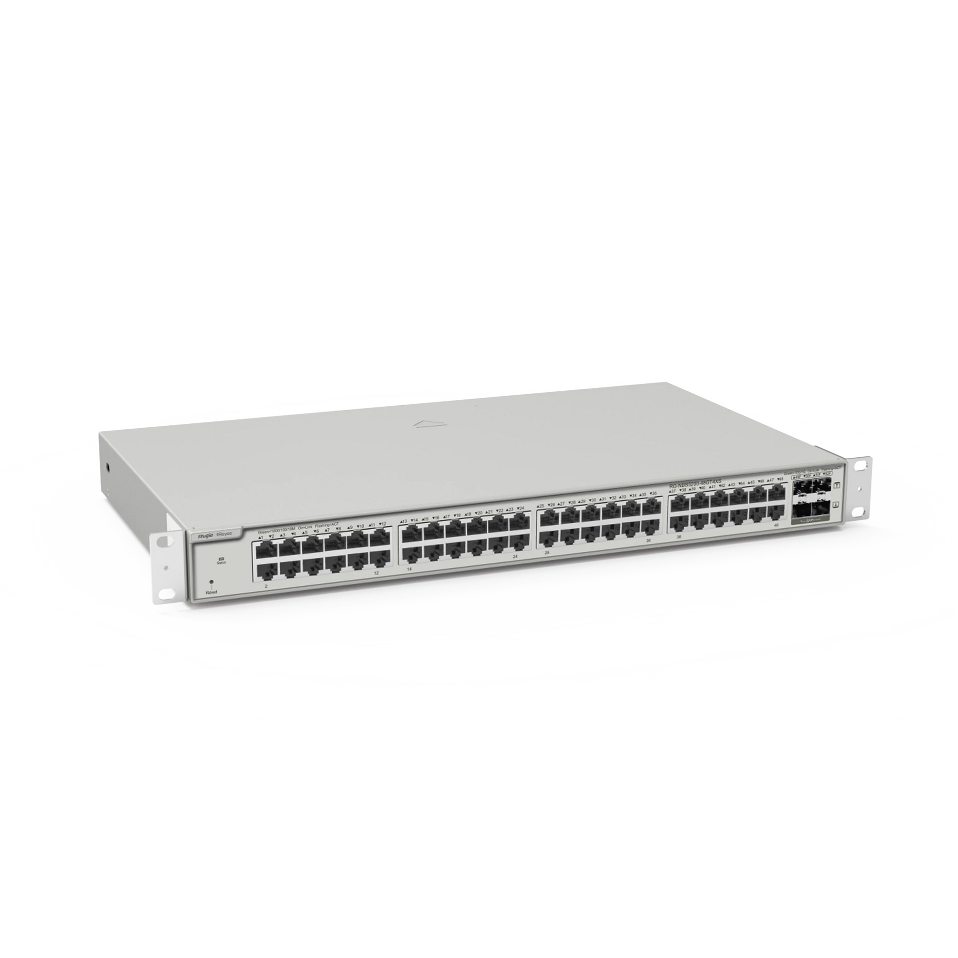 SWITCH ADMINISTRABLE CAPA 3 CON 48 PUERTOS GIGABIT + 4 SFP+ PARA FIBRA 10GB, GESTIÓN GRATUITA DESDE LA NUBE-Networking-RUIJIE-Bsai Seguridad & Controles
