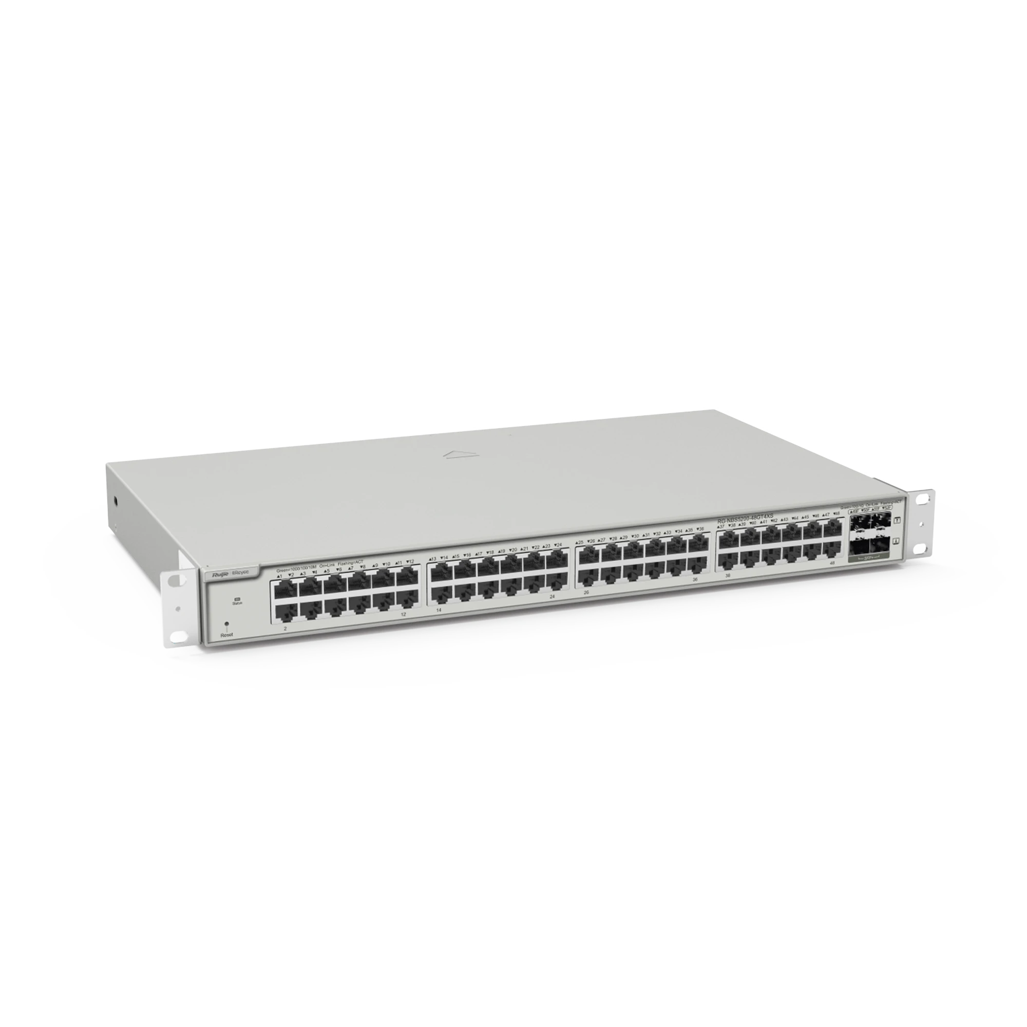 SWITCH ADMINISTRABLE CAPA 3 CON 48 PUERTOS GIGABIT + 4 SFP+ PARA FIBRA 10GB, GESTIÓN GRATUITA DESDE LA NUBE-Networking-RUIJIE-Bsai Seguridad & Controles