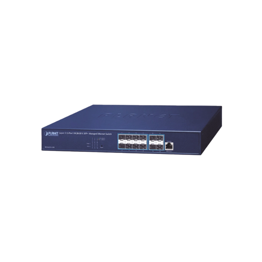 SWITCH ADMINISTRABLE CAPA 3, 12 PUERTOS SFP+ 10G BASE-X, 1 PUERTO DE CONSOLA RJ45.-Networking-PLANET-Bsai Seguridad & Controles