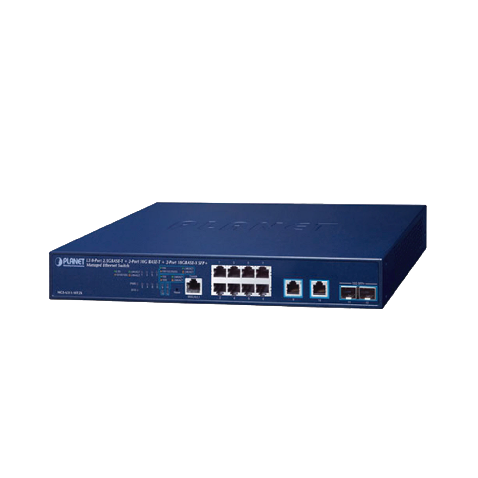 SWITCH ADMINISTRABLE CAPA 3, 8 PUERTOS DE 2.5G BASE-T, 2 PUERTOS DE 10 G BASE-T, 2 PUERTOS SFP DE 10 G-Networking-PLANET-Bsai Seguridad & Controles