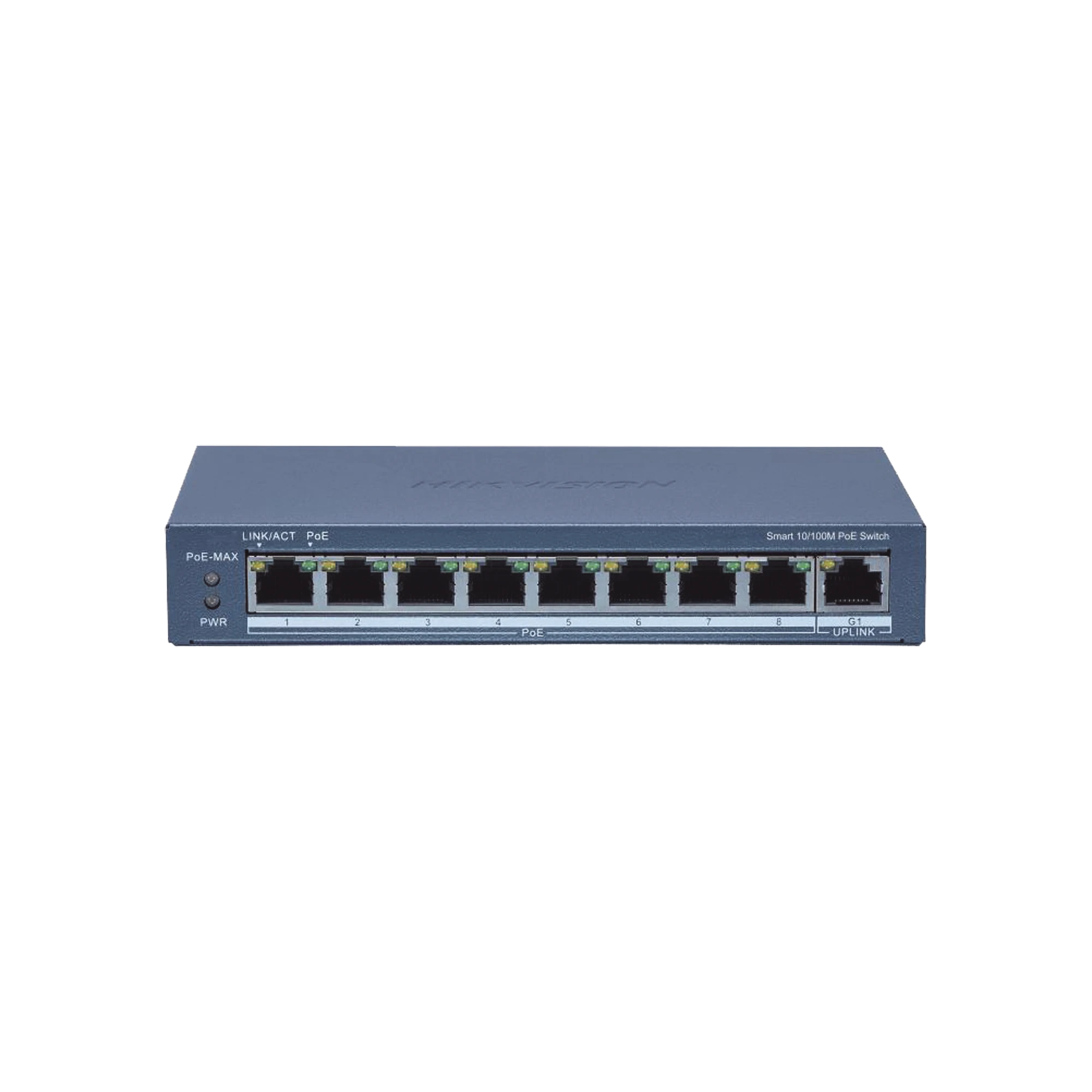 SWITCH ADMINISTRABLE POE+ / 8 PUERTOS 100 MBPS POE+ / 1 PUERTO 1000 MBPS DE UPLINK / POE HASTA 300 METROS / CONEXIÓN REMOTA DESDE HIK-PARNERPRO / 110 W-Networking-HIKVISION-Bsai Seguridad & Controles