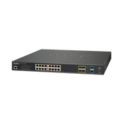 SWITCH ADMINSITRABLE L2+, 16 PUERTOS ULTRA POE 802.3BT, 4 PUERTOS SFP, 2 PUERTOS SFP+-PoE de Largo Alcance-PLANET-Bsai Seguridad & Controles
