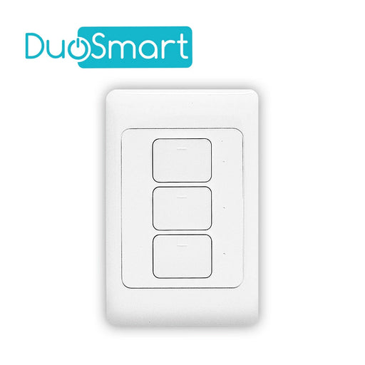 SWITCH APAGADOR WIFI 2.4 GHZ DUOSMART A30  DE 3 UNIDADES COMPATIBLE CON ALEXA Y GOOGLE HOME CON TEMPORIZADORES COMPATIBLE CON APP DUOSMART-Automatizacion - Casa Inteligente-DUOSMART-A30-Bsai Seguridad & Controles