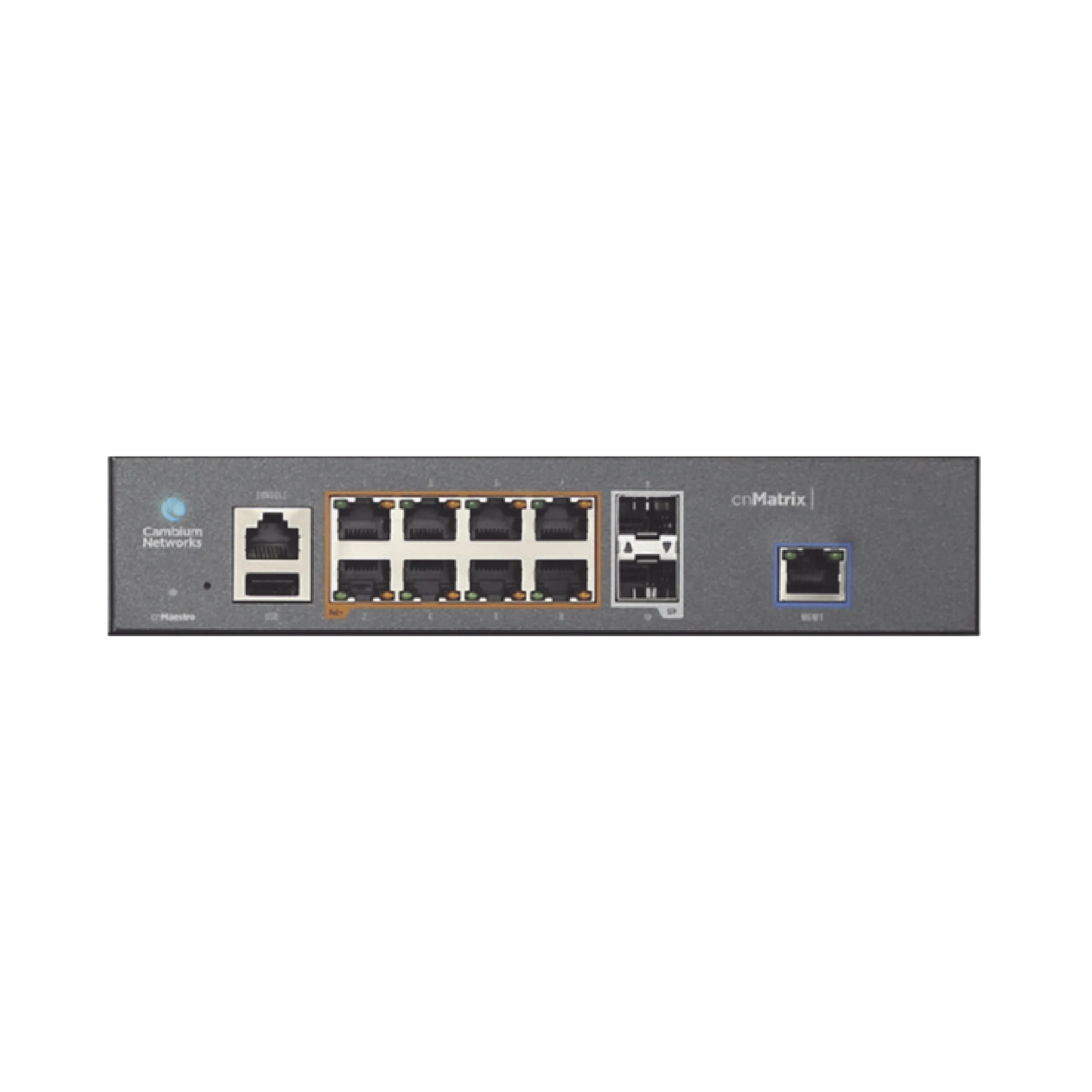 SWITCH CNMATRIX EX1010 DE 8 PUERTOS GIGABIT ETHERNET Y 4 SFP, CAPA 2, GESTIÓN EN LA NUBE-Inyectores PoE-CAMBIUM NETWORKS-Bsai Seguridad & Controles