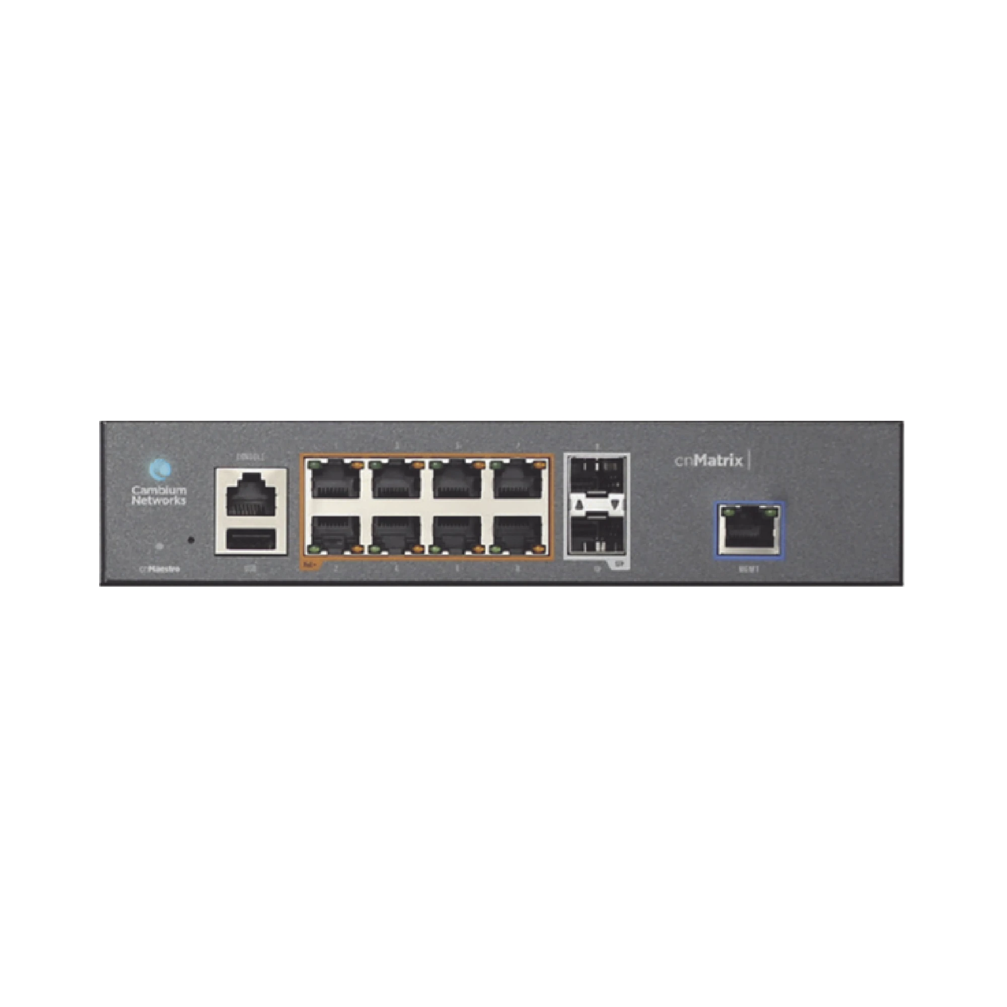 SWITCH CNMATRIX EX1010 DE 8 PUERTOS GIGABIT ETHERNET Y 4 SFP, CAPA 2, GESTIÓN EN LA NUBE-Inyectores PoE-CAMBIUM NETWORKS-Bsai Seguridad & Controles