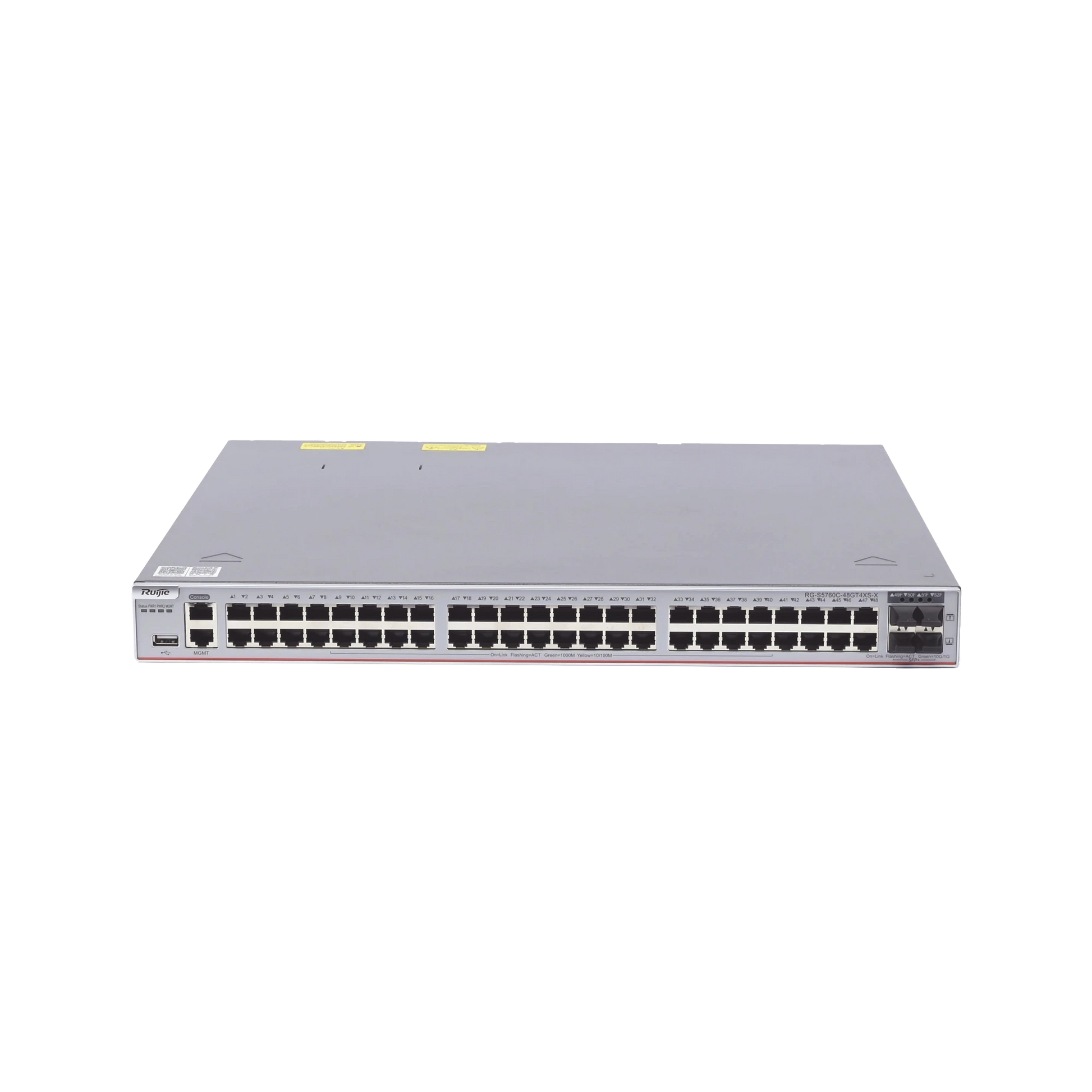 SWITCH CORE ADMINISTRABLE CAPA 3 CON 48 PUERTOS GIGABIT + 4 SFP+ PARA FIBRA 10GB, GESTIÓN GRATUITA DESDE LA NUBE.-Networking-RUIJIE-Bsai Seguridad & Controles