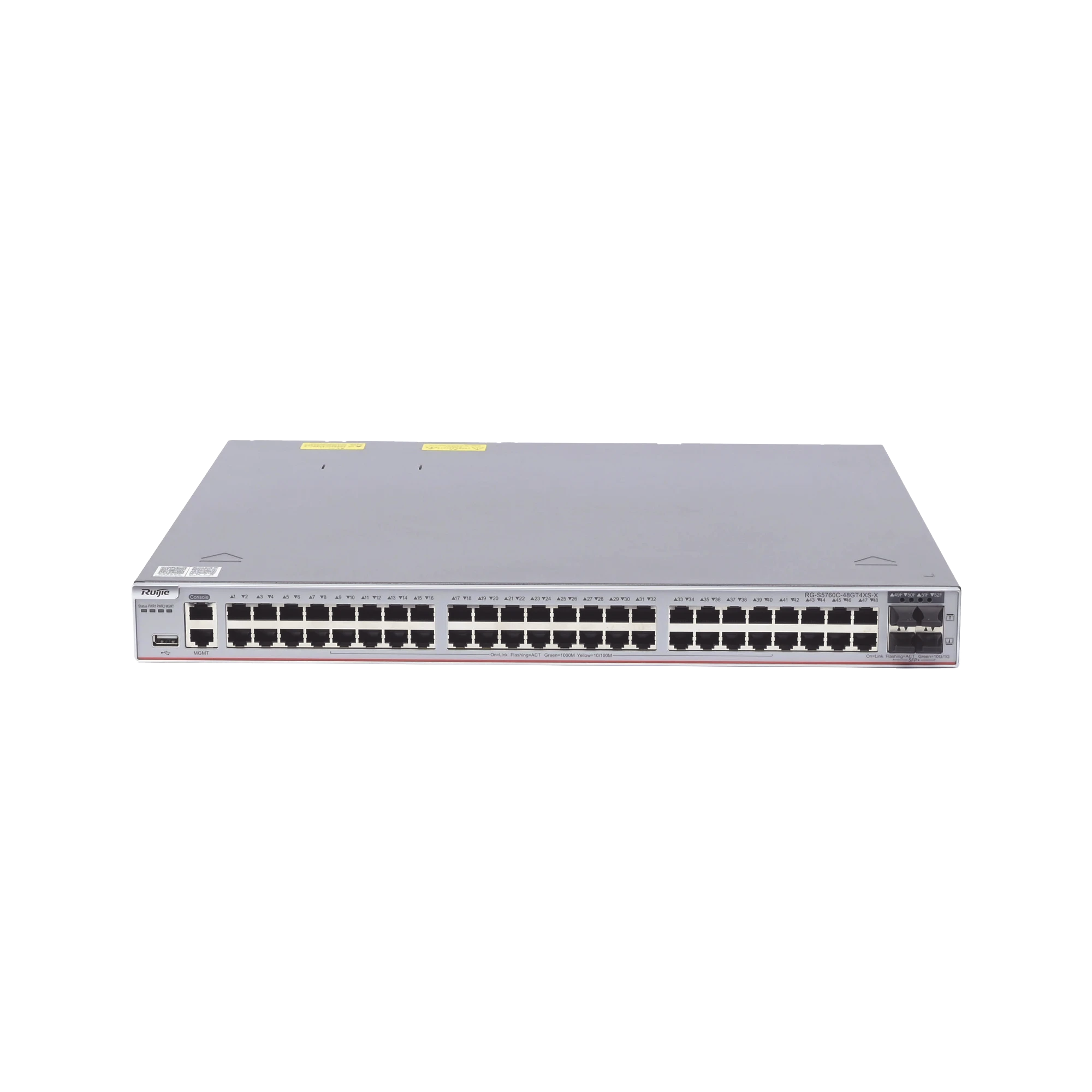 SWITCH CORE ADMINISTRABLE CAPA 3 CON 48 PUERTOS GIGABIT + 4 SFP+ PARA FIBRA 10GB, GESTIÓN GRATUITA DESDE LA NUBE.-Networking-RUIJIE-Bsai Seguridad & Controles