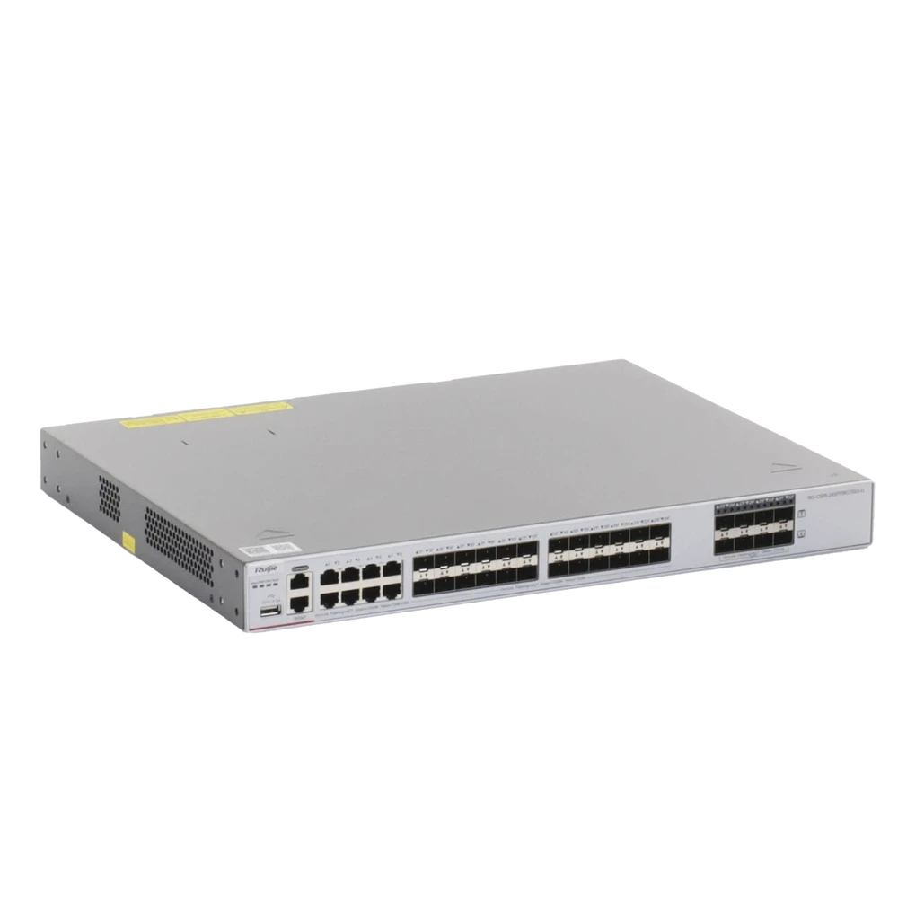 SWITCH CORE ADMINISTRABLE CAPA 3 CON 8 PUERTOS GIGABIT, 24 SFP Y 8 SFP+ COMBO PARA FIBRA 10GB, GESTIÓN GRATUITA DESDE LA NUBE.-Networking-RUIJIE-Bsai Seguridad & Controles