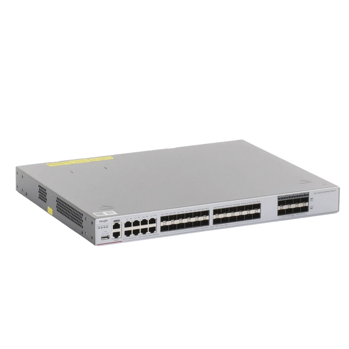 SWITCH CORE ADMINISTRABLE CAPA 3 CON 8 PUERTOS GIGABIT, 24 SFP Y 8 SFP+ COMBO PARA FIBRA 10GB, GESTIÓN GRATUITA DESDE LA NUBE.-Networking-RUIJIE-RG-CS85-24SFP/8GT8XS-D-Bsai Seguridad & Controles