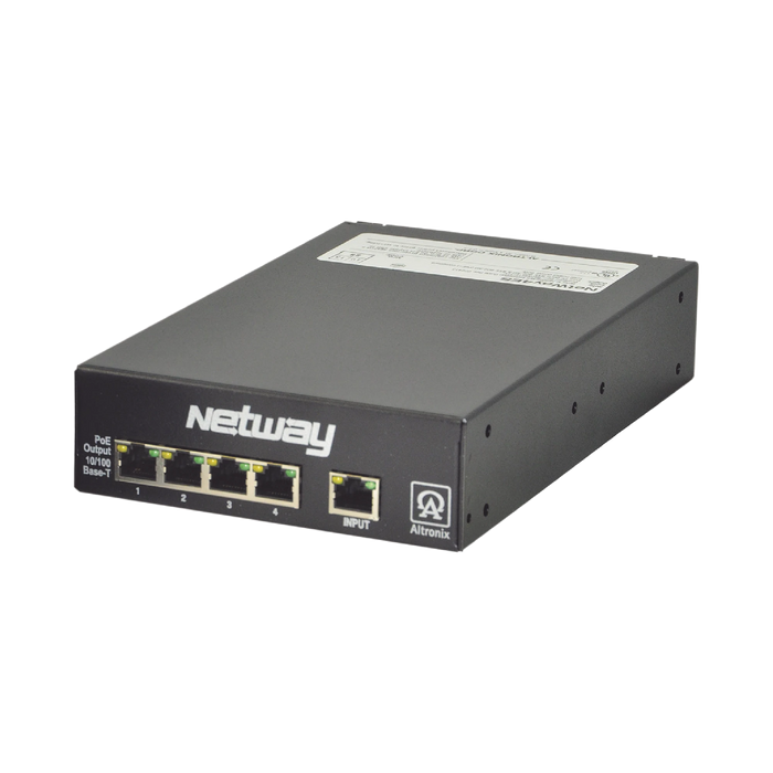 SWITCH DE 4 PUERTOS POE+-Inyectores PoE-ALTRONIX-NETWAY4ES-Bsai Seguridad & Controles