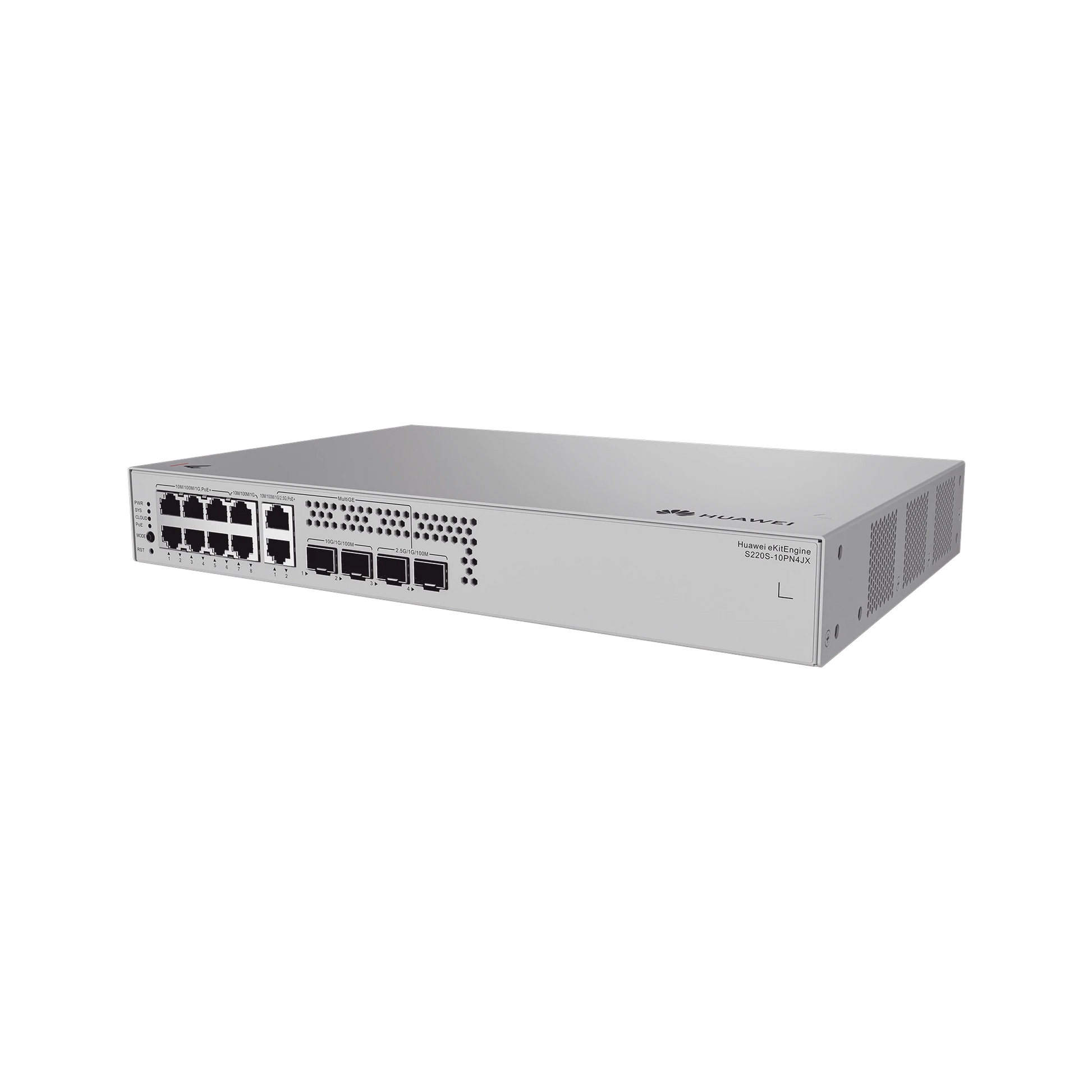 SWITCH DE ACCESO GIGABIT ADMINISTRABLE POE CAPA 2 / 8 PUERTOS 10/100/1000 MBPS (6*POE) / 2 PUERTOS 100/1000/2.5GBPS (POE) COMBO 2 PUERTOS 2.5GE SFP / 2 PUERTOS 10GE SFP+ UPLINK / ERPS / POE PERPETUO / 128 W / ADMINISTRACIÓN NUBE GRATIS-Networking-HUAWEI-Bsai Seguridad & Controles