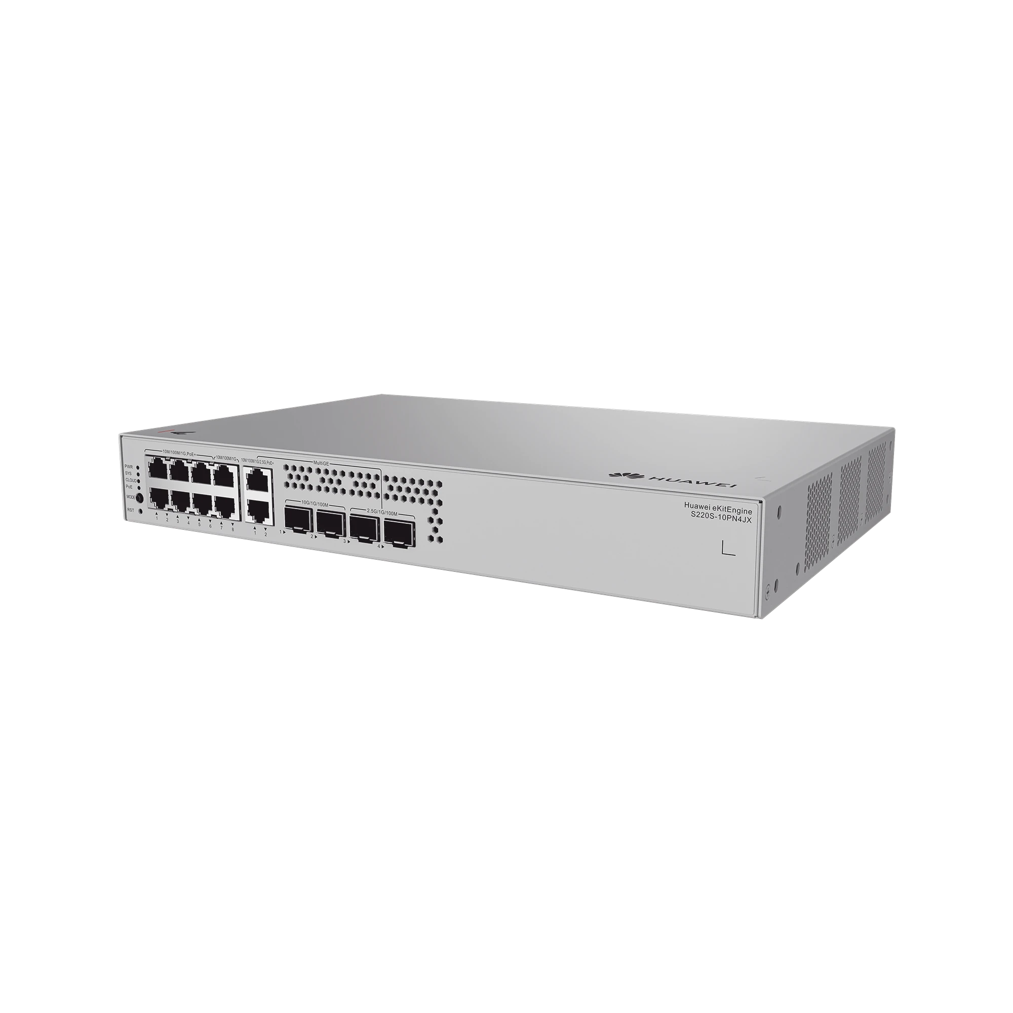 SWITCH DE ACCESO GIGABIT ADMINISTRABLE POE CAPA 2 / 8 PUERTOS 10/100/1000 MBPS (6*POE) / 2 PUERTOS 100/1000/2.5GBPS (POE) COMBO 2 PUERTOS 2.5GE SFP / 2 PUERTOS 10GE SFP+ UPLINK / ERPS / POE PERPETUO / 128 W / ADMINISTRACIÓN NUBE GRATIS-Networking-HUAWEI-Bsai Seguridad & Controles