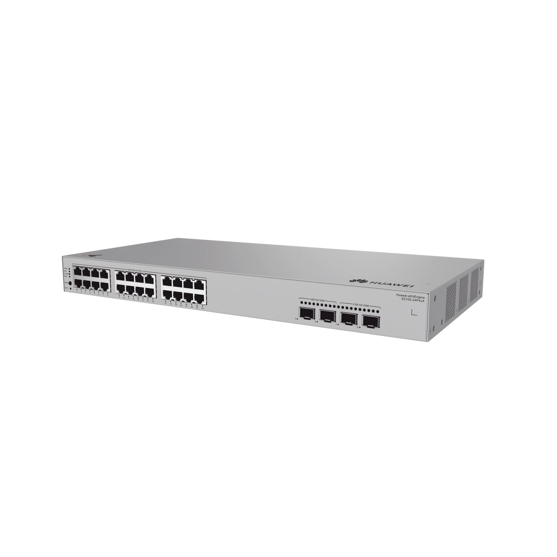 SWITCH DE ACCESO GIGABIT ADMINISTRABLE POE CAPA 2+ / 24 PUERTOS 10/100/1000 MBPS (POE) / 2 PUERTOS 2.5GE SFP + 2 PUERTOS 10GE SFP+ UPLINK / ERPS / RUTAS ESTÁTICAS / POE PERPETUO / 400 W / ADMINISTRACIÓN NUBE GRATIS-Networking-HUAWEI-Bsai Seguridad & Controles