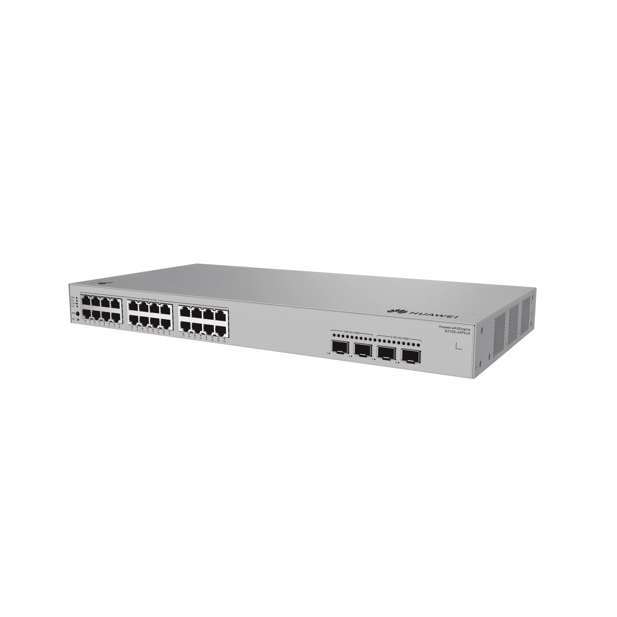 SWITCH DE ACCESO GIGABIT ADMINISTRABLE POE CAPA 2+ / 24 PUERTOS 10/100/1000 MBPS (POE) / 2 PUERTOS 2.5GE SFP + 2 PUERTOS 10GE SFP+ UPLINK / ERPS / RUTAS ESTÁTICAS / POE PERPETUO / 400 W / ADMINISTRACIÓN NUBE GRATIS-Networking-HUAWEI-Bsai Seguridad & Controles