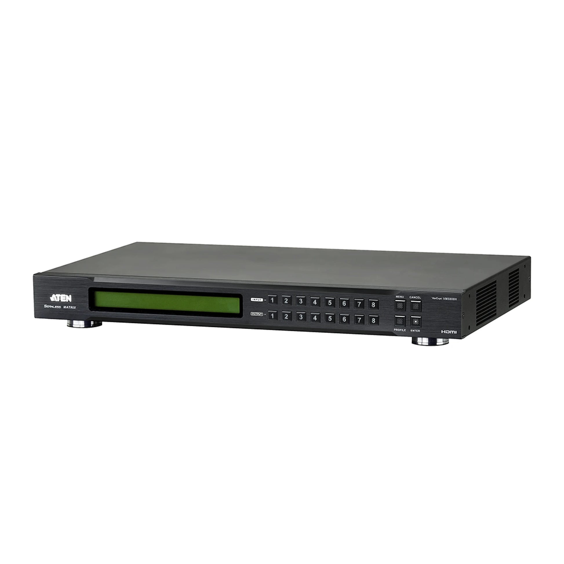 SWITCH DE MATRIZ HDMI | 8X8 | CON ESCALADOR | COMPATIBLE CON VIDEOWALL | SEAMLESS SWITCH_X0099_ | IR | RS-232 | ETHERNET-ProAV-ATEN-VM5808H-Bsai Seguridad & Controles