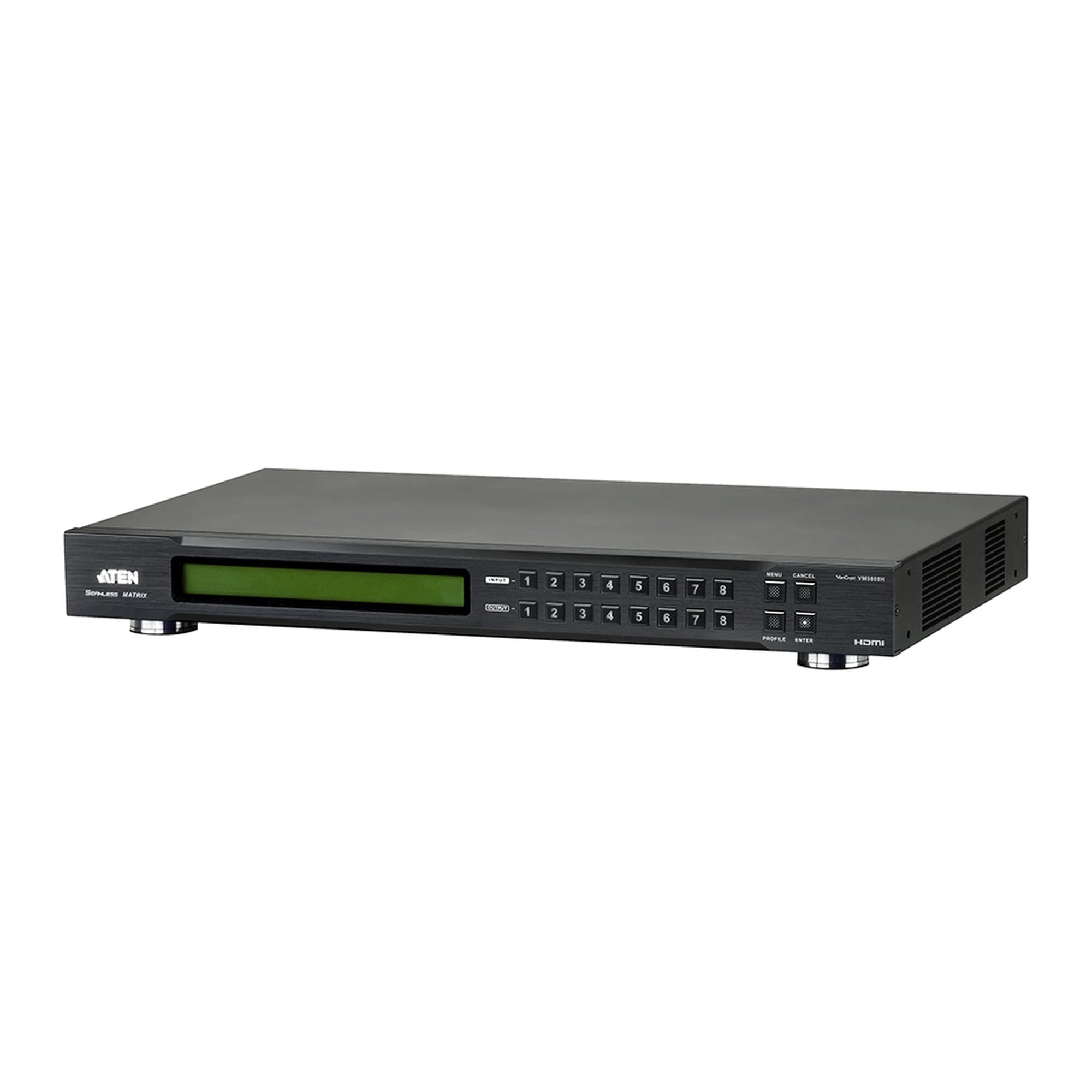 SWITCH DE MATRIZ HDMI | 8X8 | CON ESCALADOR | COMPATIBLE CON VIDEOWALL | SEAMLESS SWITCH_X0099_ | IR | RS-232 | ETHERNET-ProAV-ATEN-VM5808H-Bsai Seguridad & Controles