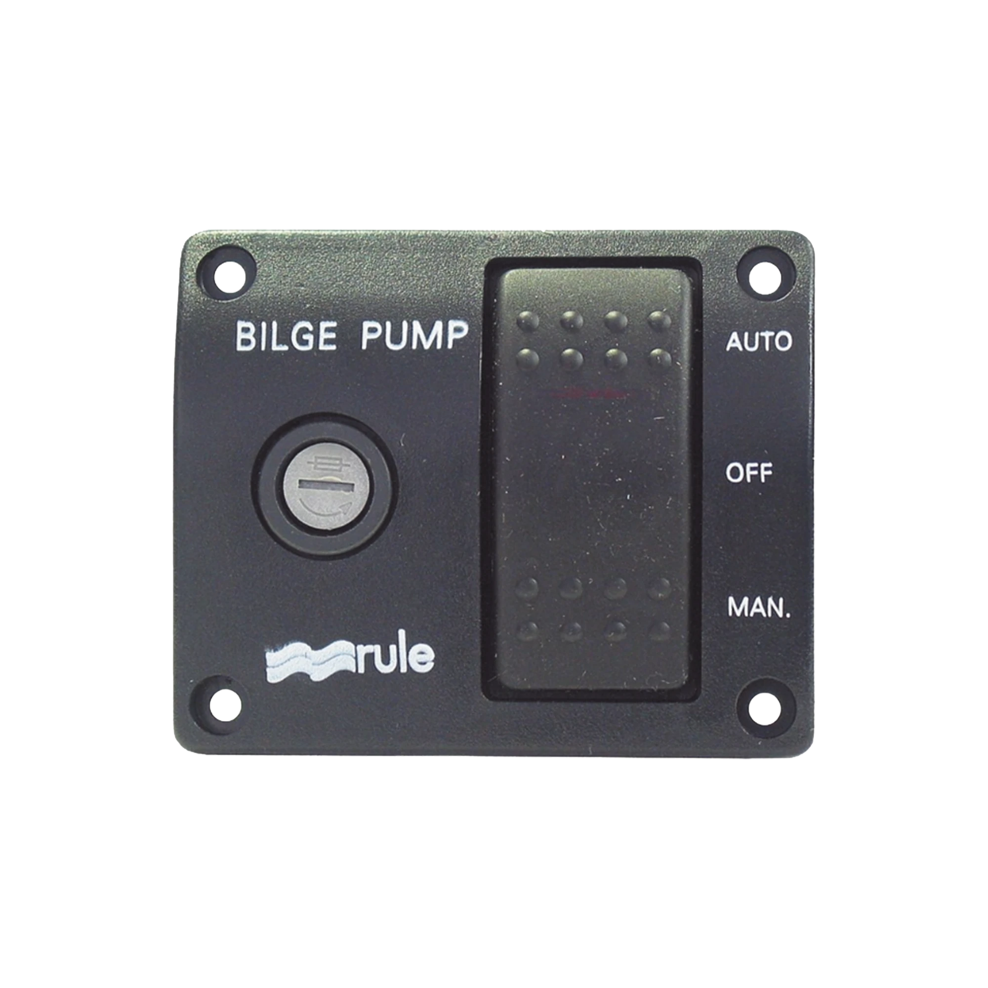 SWITCH DE TRES POSICIONES PARA CONTROL DE BOMBAS DE ACHIQUE.-Soluciones Marinas-RULE-Bsai Seguridad & Controles