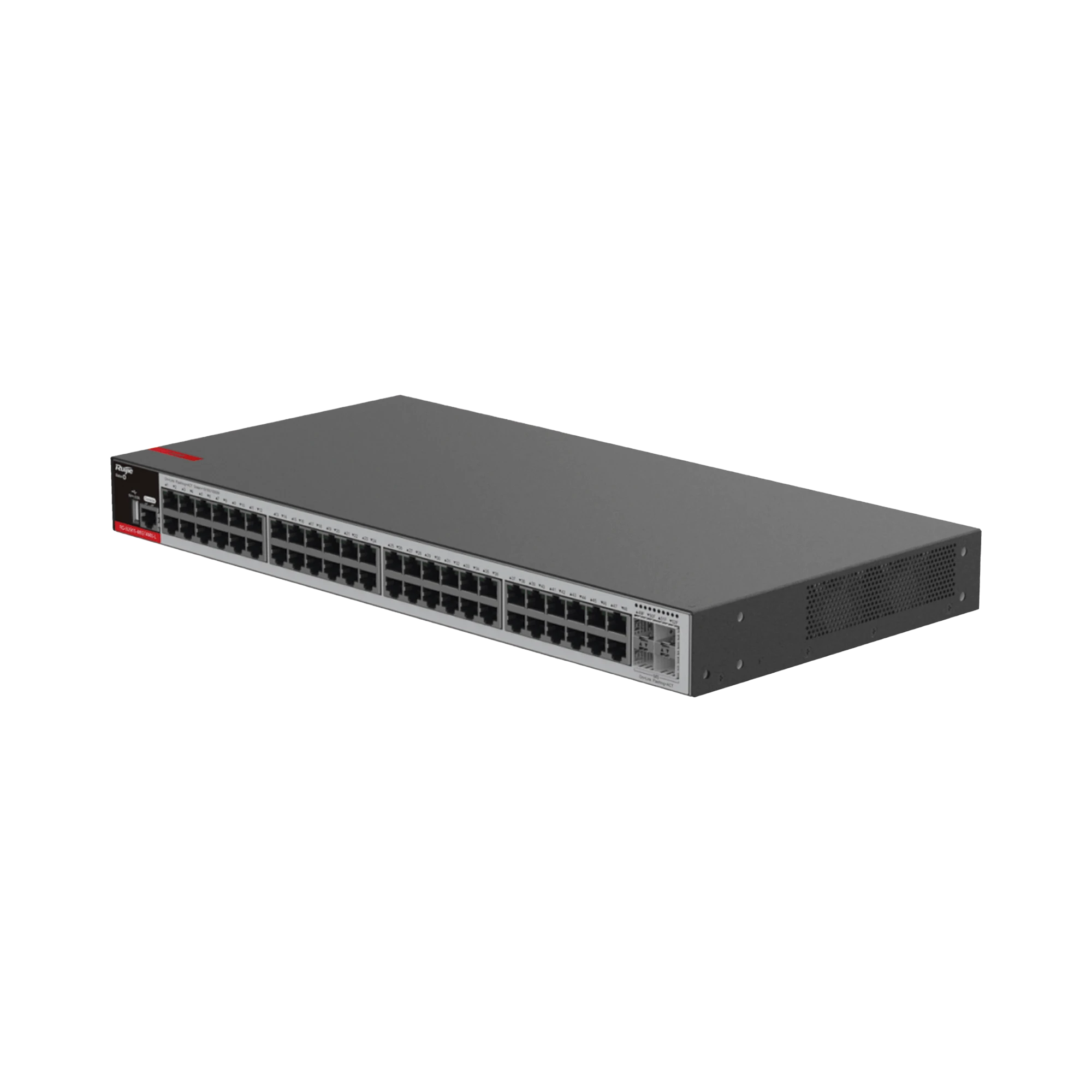 SWITCH EMPRESARIAL, ADMINISTRABLE L2+, 48 PUERTOS GIGABIT Y 4 PUERTOS UPLINK SFP 2.5G-Networking-RUIJIE-Bsai Seguridad & Controles