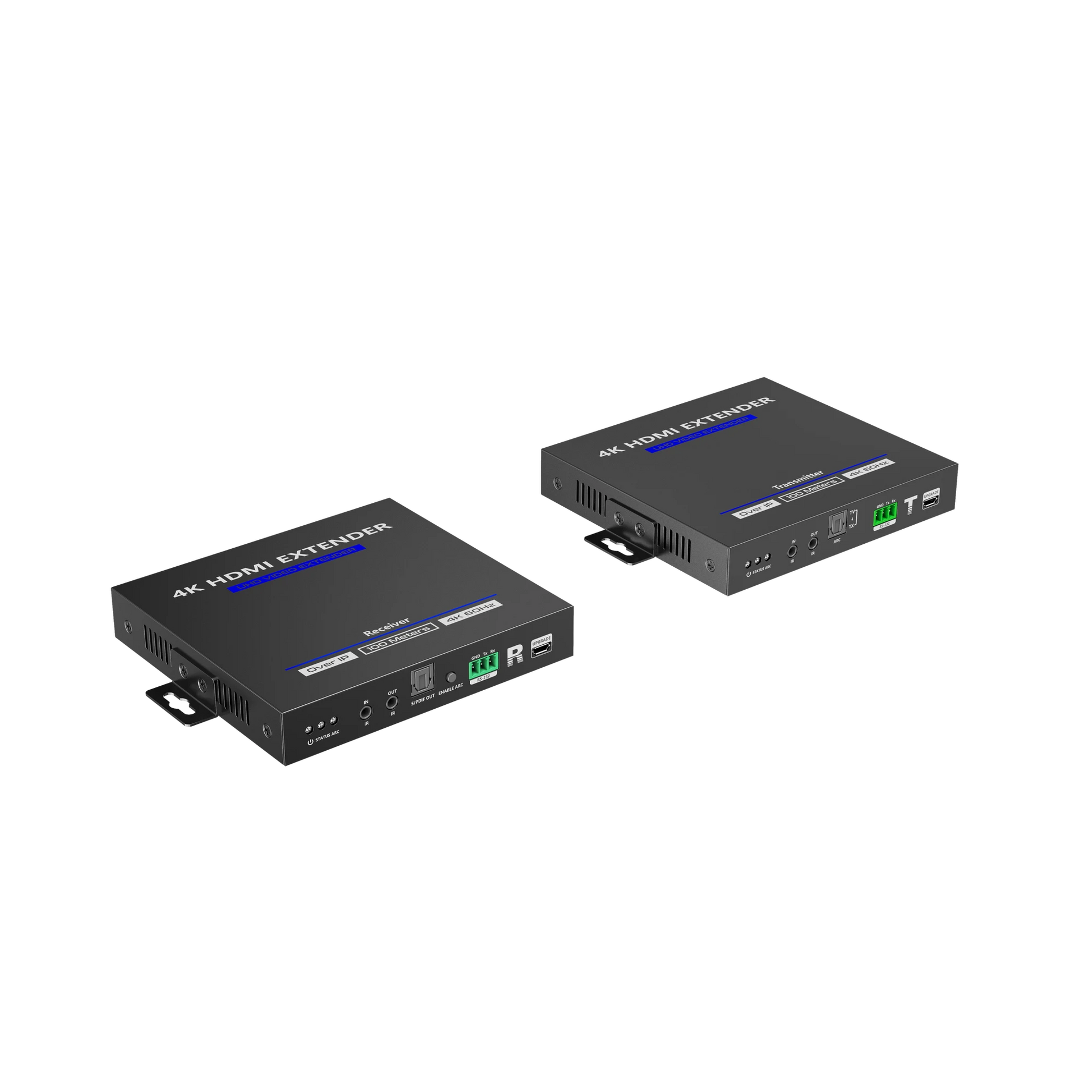 KIT EXTENSOR HDMI 4K@60HZ SOBRE IP GIGABIT / IPCOLOR / 100M EN CONEXIÓN UNO A UNO / SALIDA LOOP / IR BI-DIRECCIONAL / RS232 / ARC / CERO LATENCIA / SOPORTA CONEXIÓN UNO A MUCHOS/SWITCH EN CASCADA-Audio, Video y Voceo-EPCOM TITANIUM-Bsai Seguridad & Controles