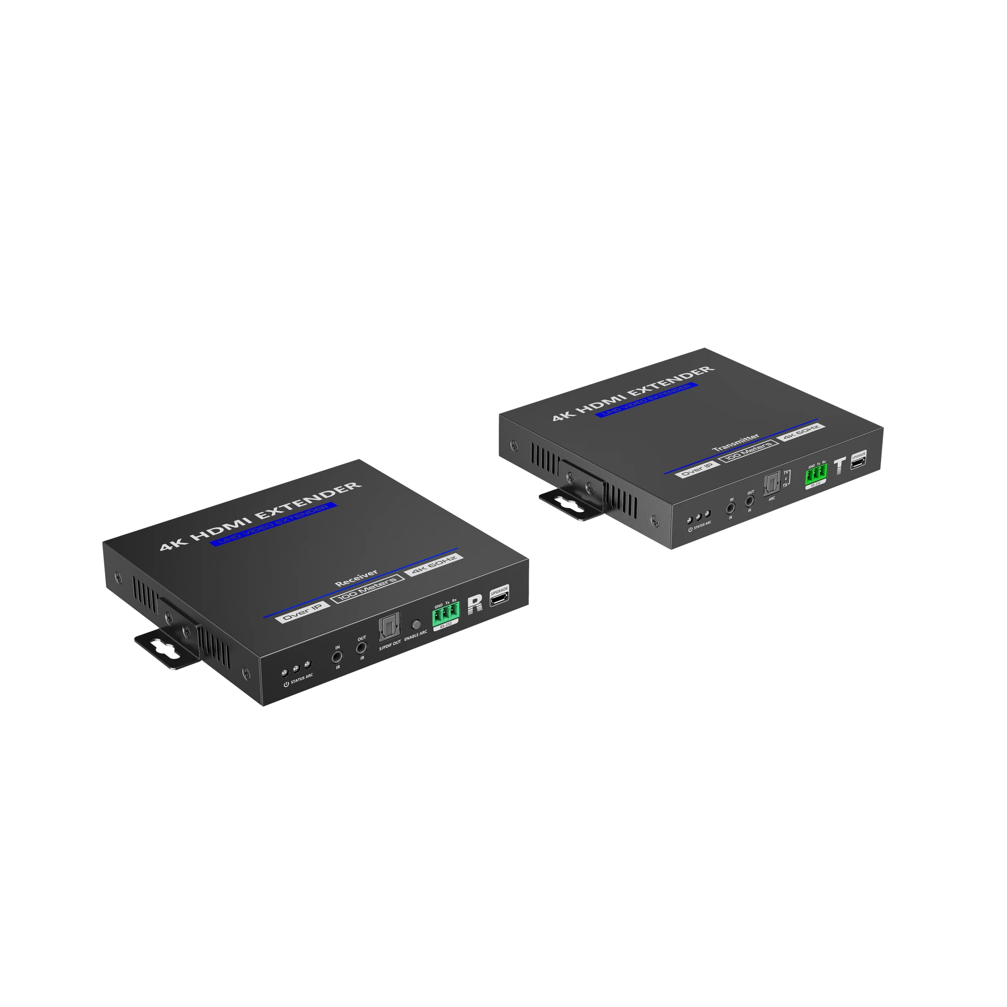 KIT EXTENSOR HDMI 4K@60HZ SOBRE IP GIGABIT / IPCOLOR / 100M EN CONEXIÓN UNO A UNO / SALIDA LOOP / IR BI-DIRECCIONAL / RS232 / ARC / CERO LATENCIA / SOPORTA CONEXIÓN UNO A MUCHOS/SWITCH EN CASCADA-Audio, Video y Voceo-EPCOM TITANIUM-Bsai Seguridad & Controles