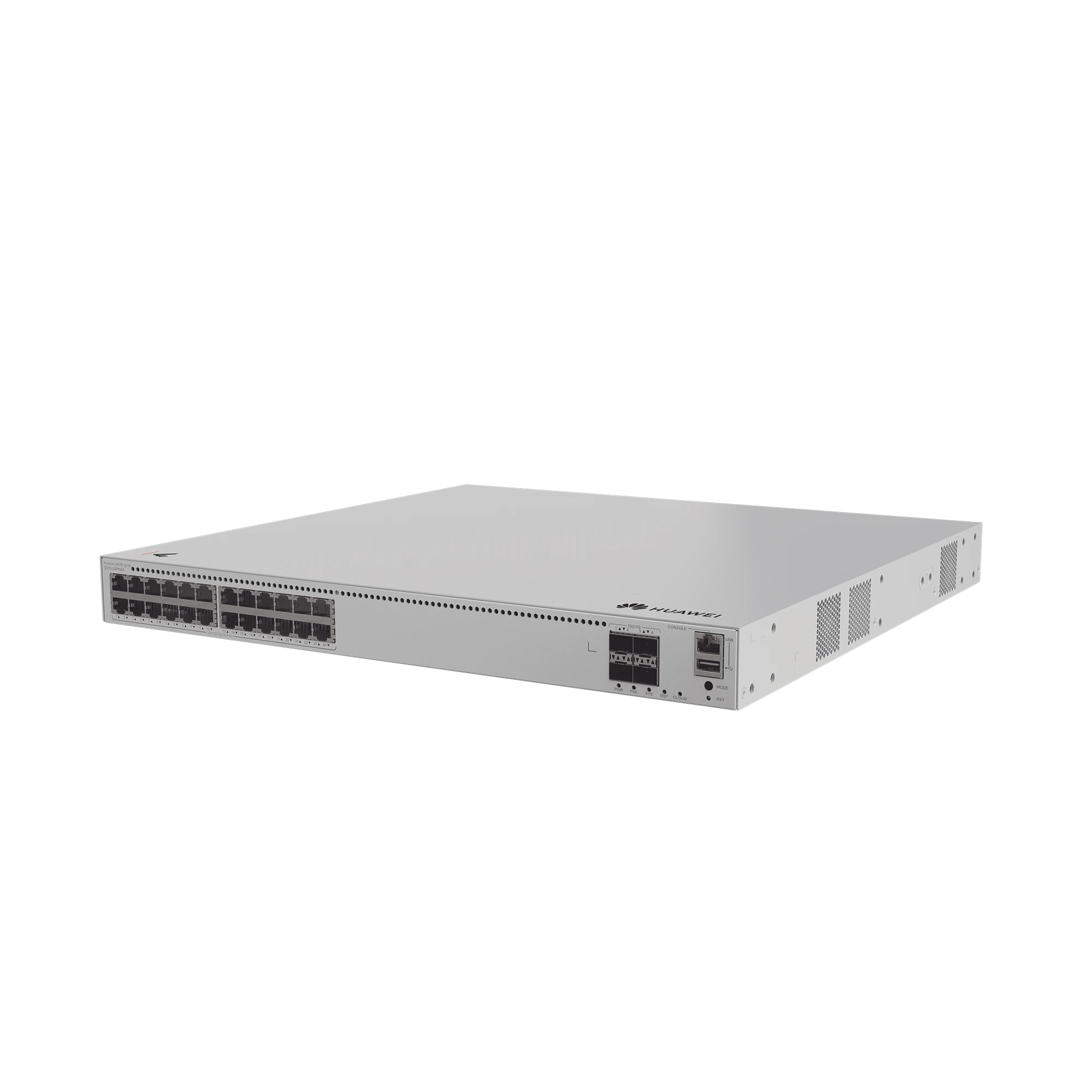 SWITCH GIGABIT ADMINISTRABLE POE CAPA 3 / 24 PUERTOS 1/2.5 MBPS (POE) / 4 PUERTOS SFP+ UPLINK / 400W / POE PERPETUO / ISTACK / ADMINISTRACIÓN NUBE GRATIS-Networking-HUAWEI-Bsai Seguridad & Controles