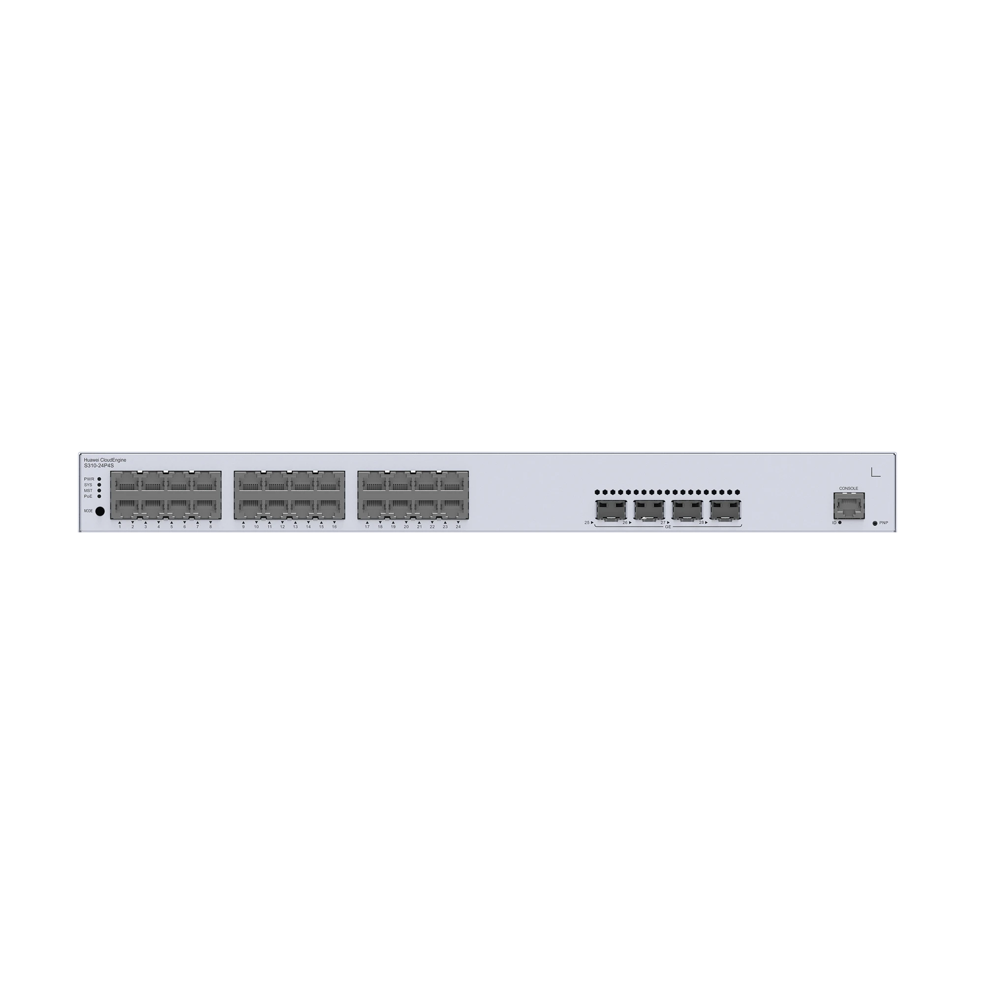 SWITCH GIGABIT ADMINISTRABLE POE CAPA 3 / 24 PUERTOS 10/100/1000 MBPS (POE) / 4 PUERTOS SFP UPLINK / 400W / POE PERPETUO / ISTACK / ADMINISTRACIÓN NUBE GRATIS-Networking-HUAWEI-Bsai Seguridad & Controles