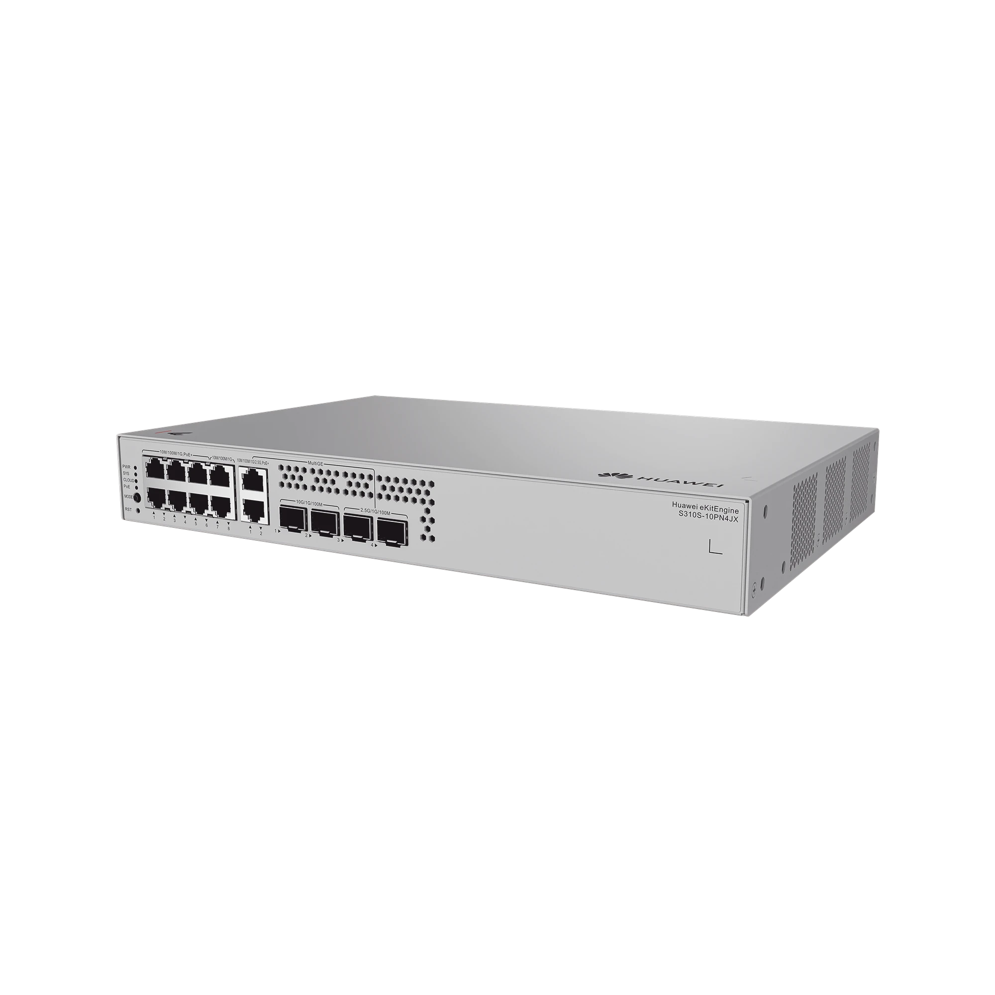 SWITCH GIGABIT ADMINISTRABLE POE CAPA 3 / 8 PUERTOS 10/100/1000 MBPS (6*POE) / 2 PUERTOS 2.5GE COMBO 2 PUERTOS SFP 2.5GE /2 PUERTOS SFP+ 10GE / 128W / POE PERPETUO / ISTACK / ADMINISTRACIÓN NUBE GRATIS-Networking-HUAWEI-Bsai Seguridad & Controles
